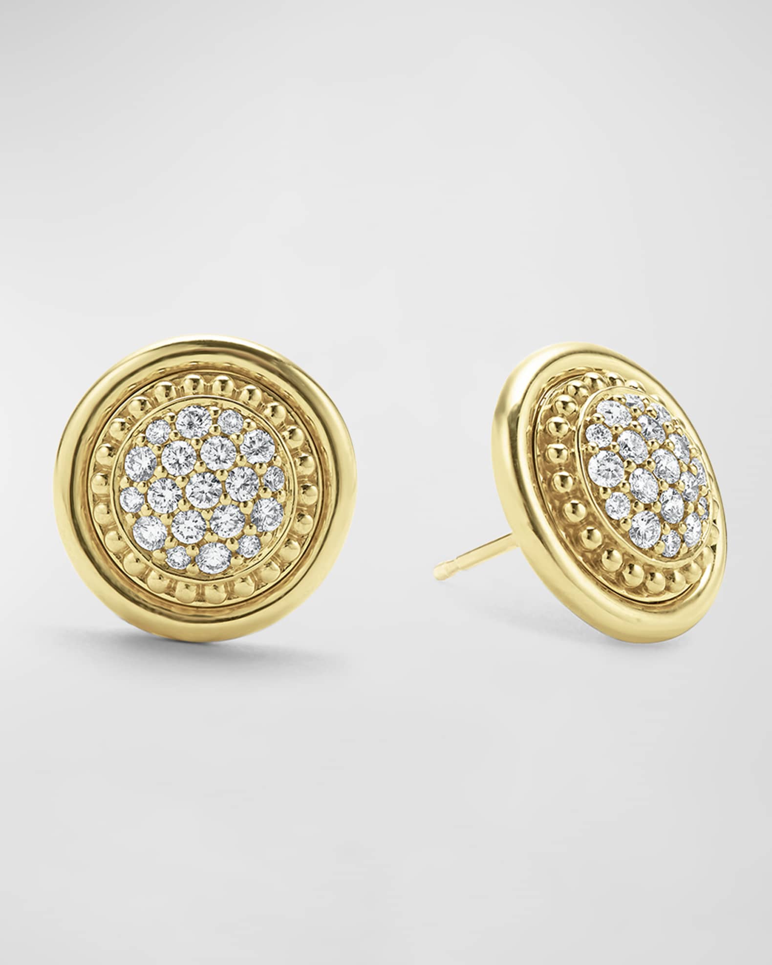 LAGOS Covet 18K Gold Diamond Stud Earrings