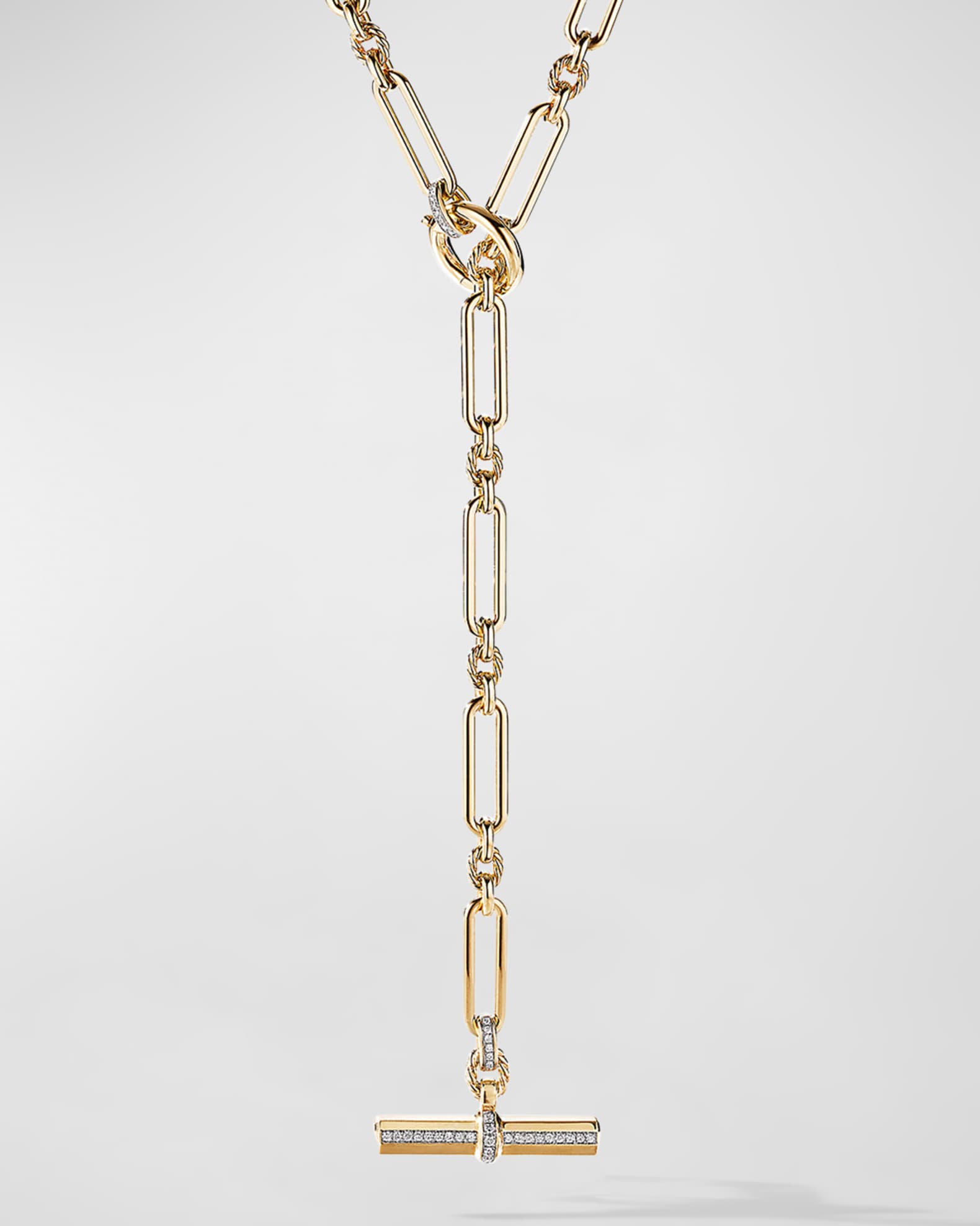 Lexington Chain Necklace with Diamonds in 18K Gold, 6.5mm, 41" 0