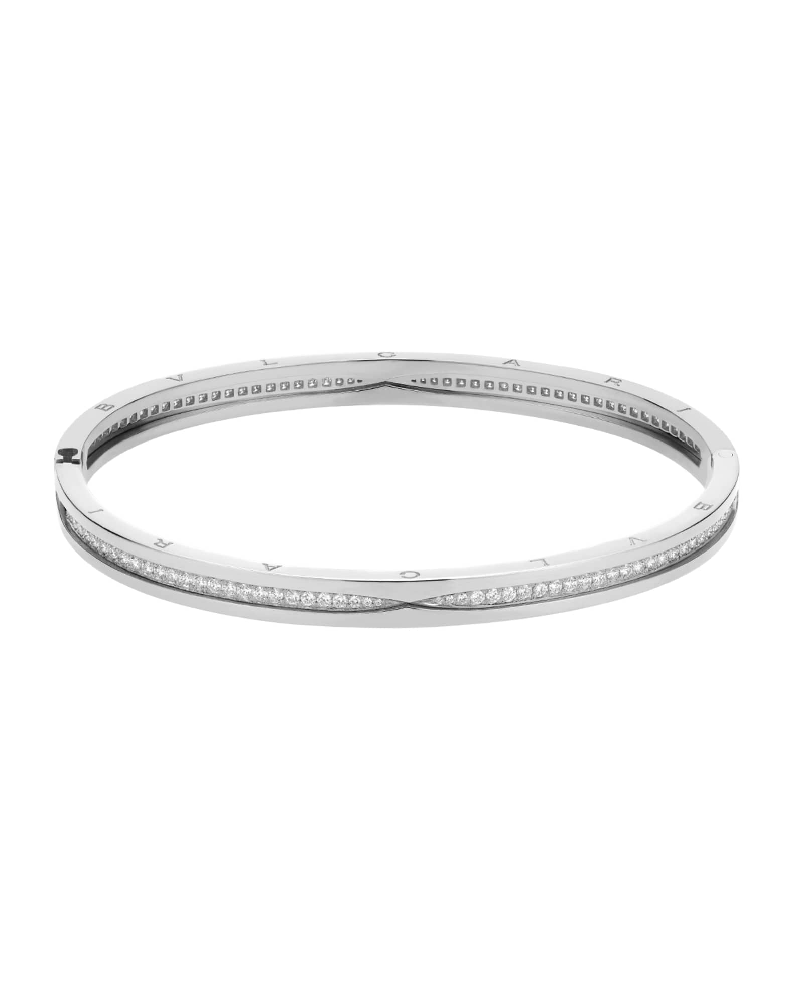 B.Zero1 18K White Gold Diamond Bangle 1