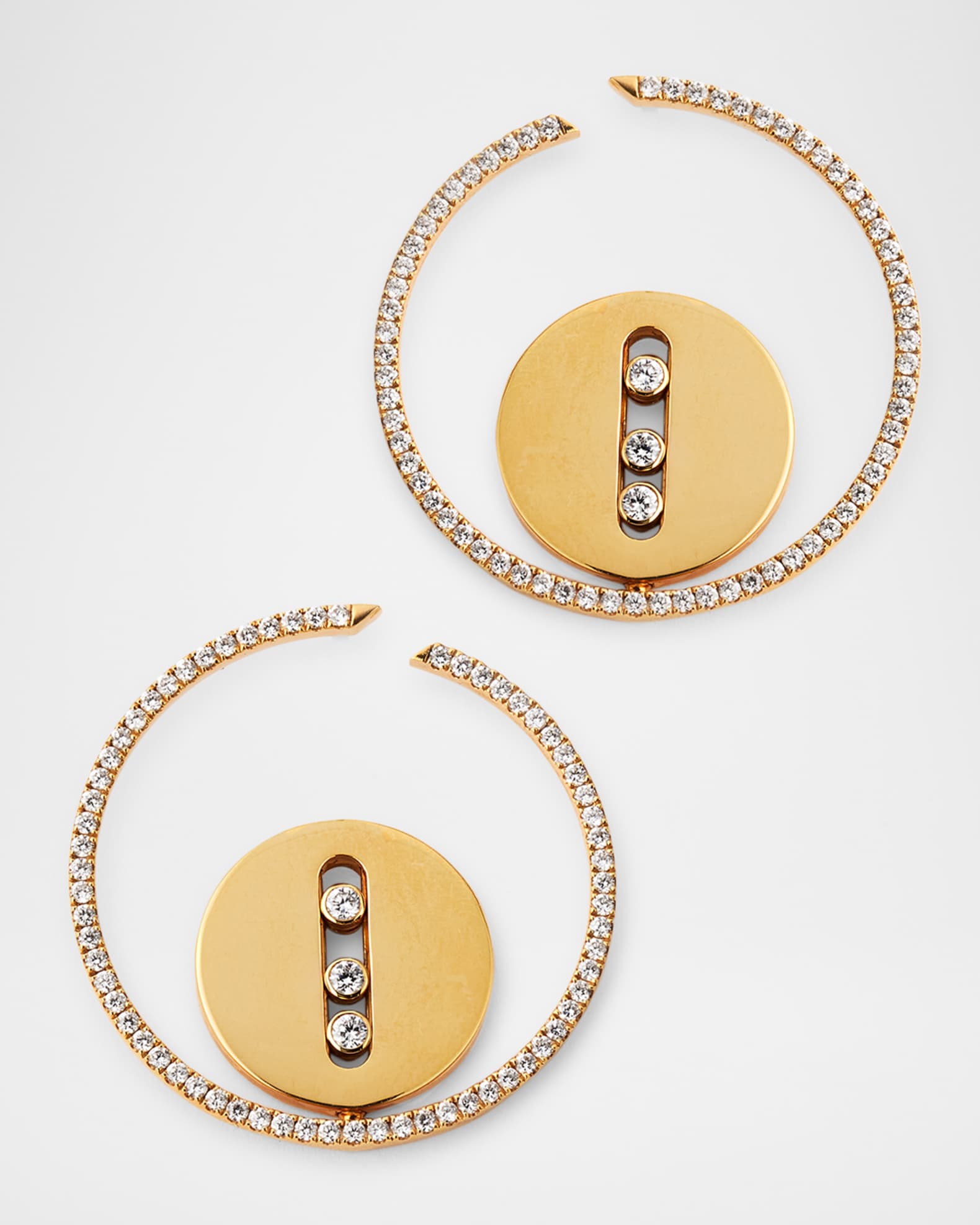 Messika Lucky Move 18K Rose Gold Hoop Earrings