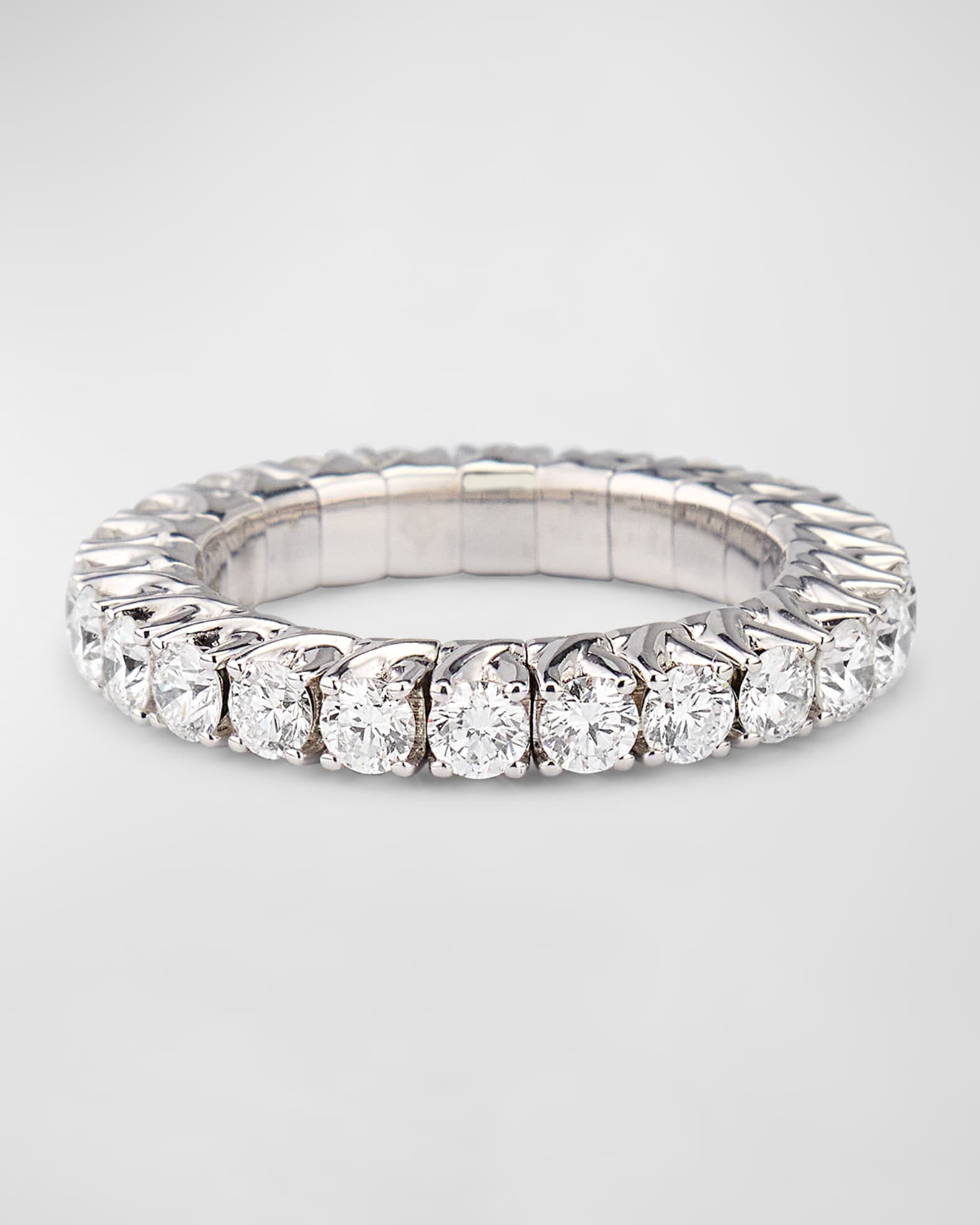 18K White Gold Xpandable™ Diamond Ring, Size 6.5 - 9.5 0