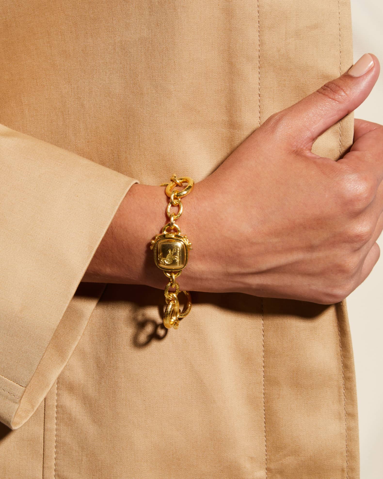 San Remo 15mm Link Bracelet with Dove Branch 1