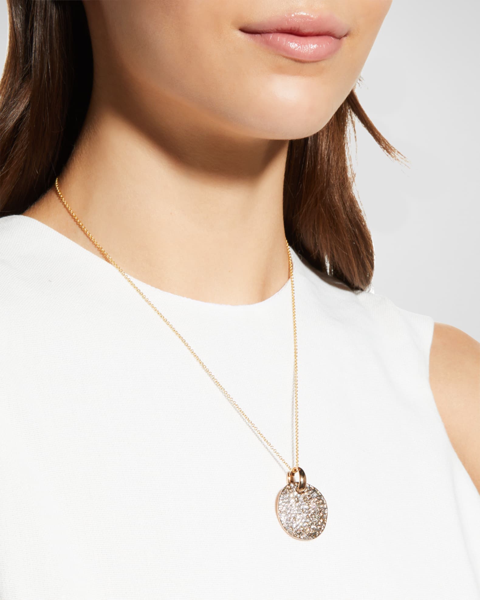 Sabbia Two-Tone Diamond Pendant in 18K Rose Gold 1