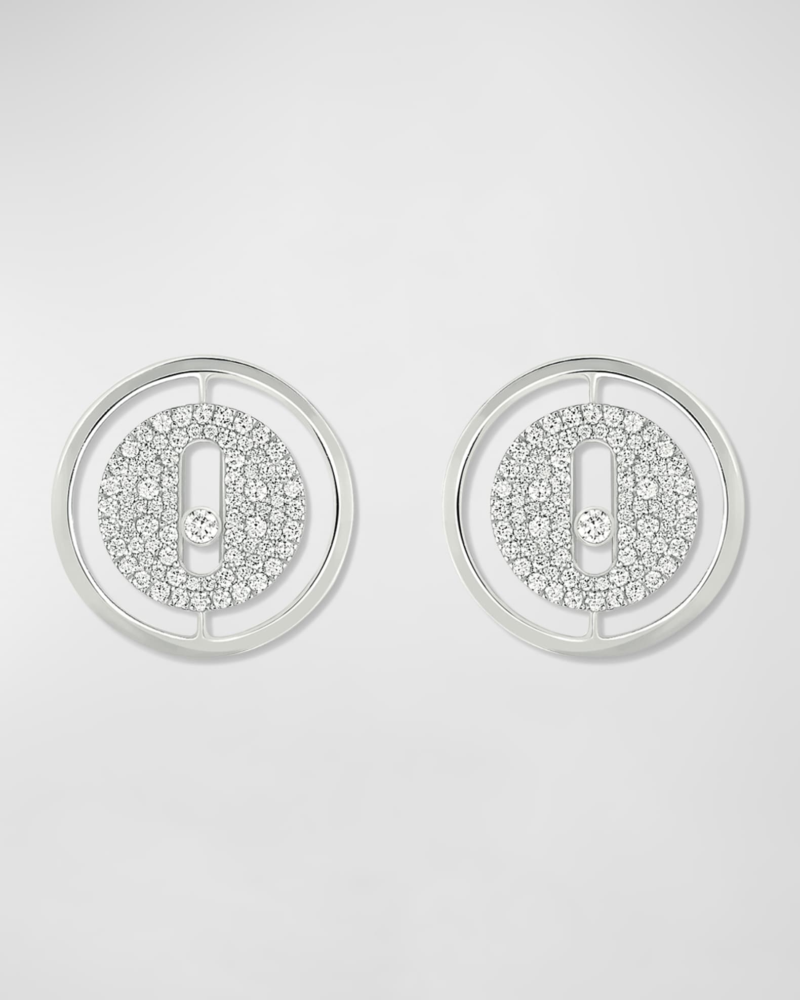 Messika Lucky Move 18K White Gold Diamond Stud Earrings