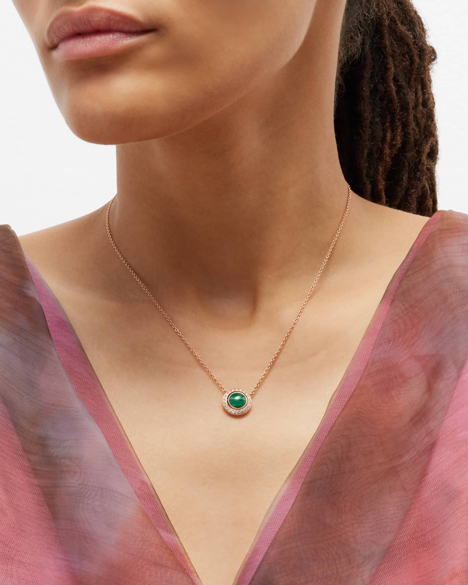 Possession 18K Rose Gold Possession Malachite Pendant Necklace 1