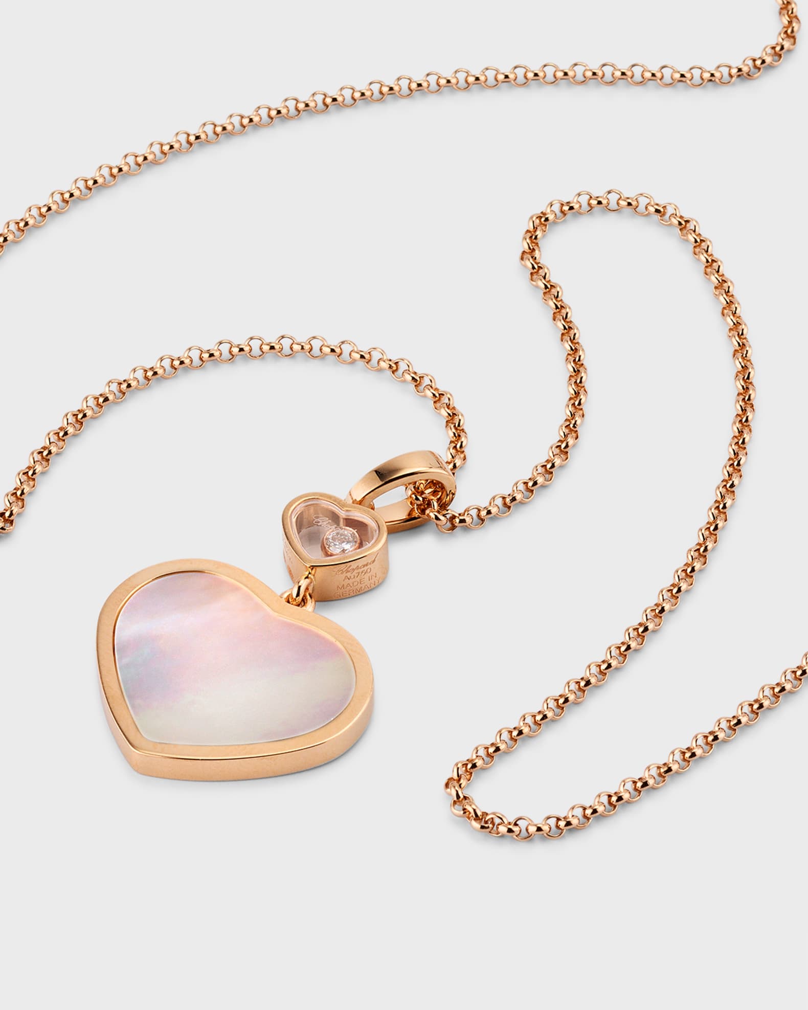 Chopard Happy Hearts 18K Rose Gold Mother-of-Pearl & Diamond Long