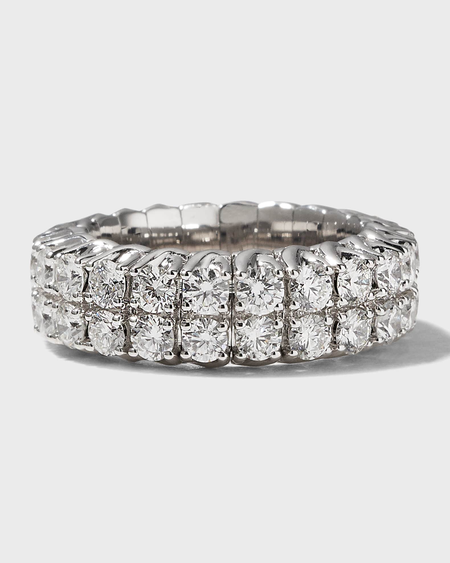Xpandable 18k White Gold Round-Cut Diamond Ring, Size 6.75 - 9.50  0