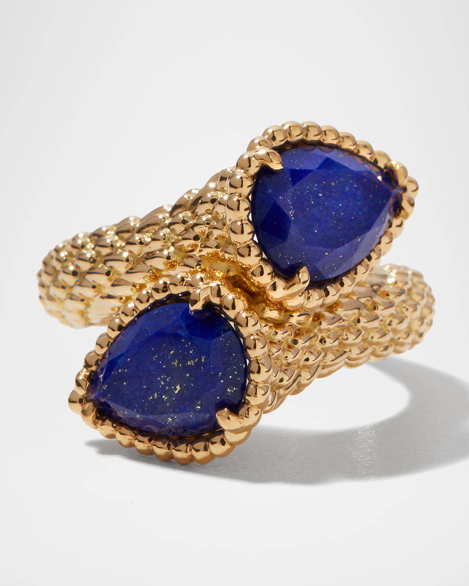 Yellow Gold Serpent Boheme 2-Motif Lapis Ring, Size 52 0