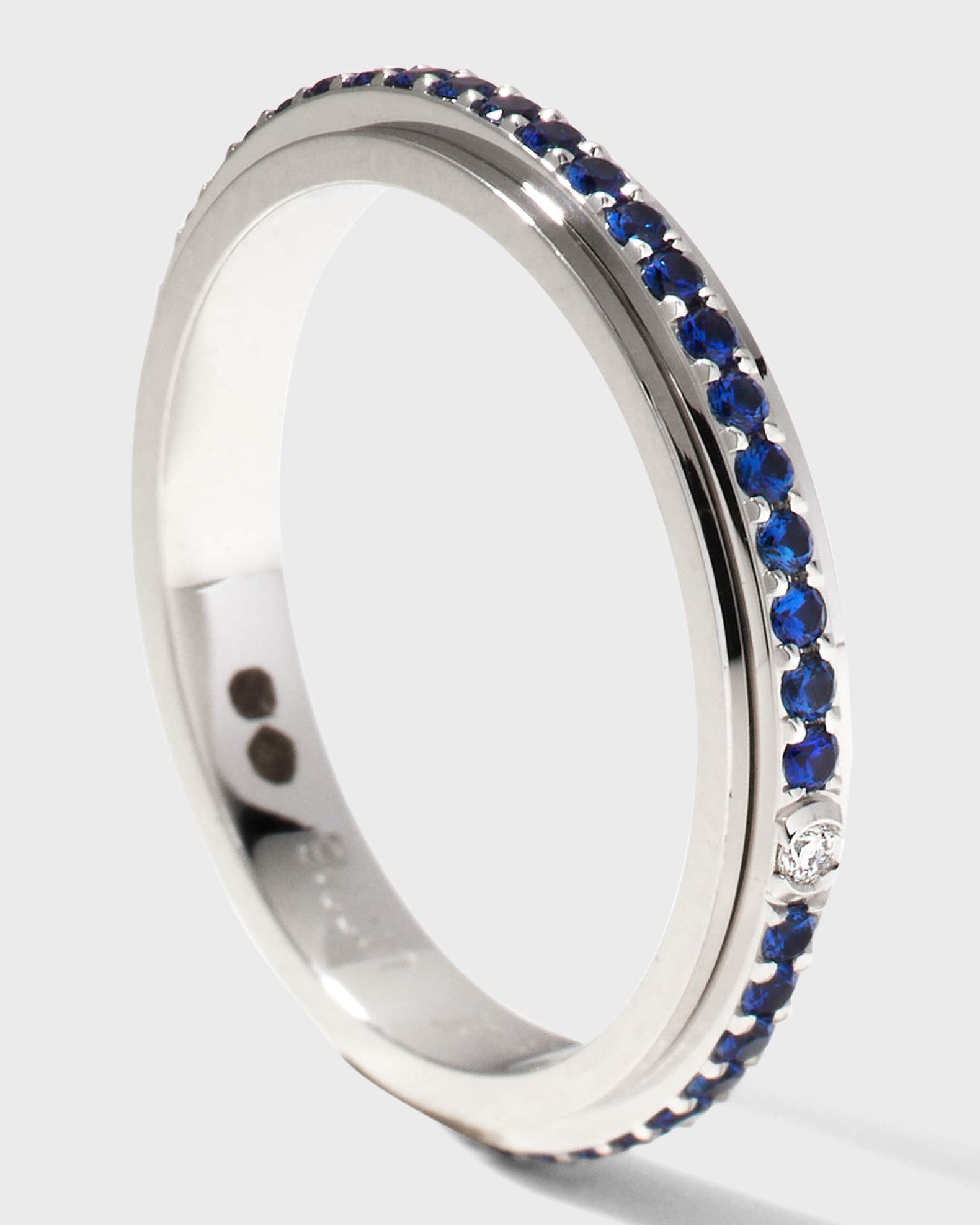 PIAGET Possession 18K White Gold Sapphire Band Ring | Neiman Marcus