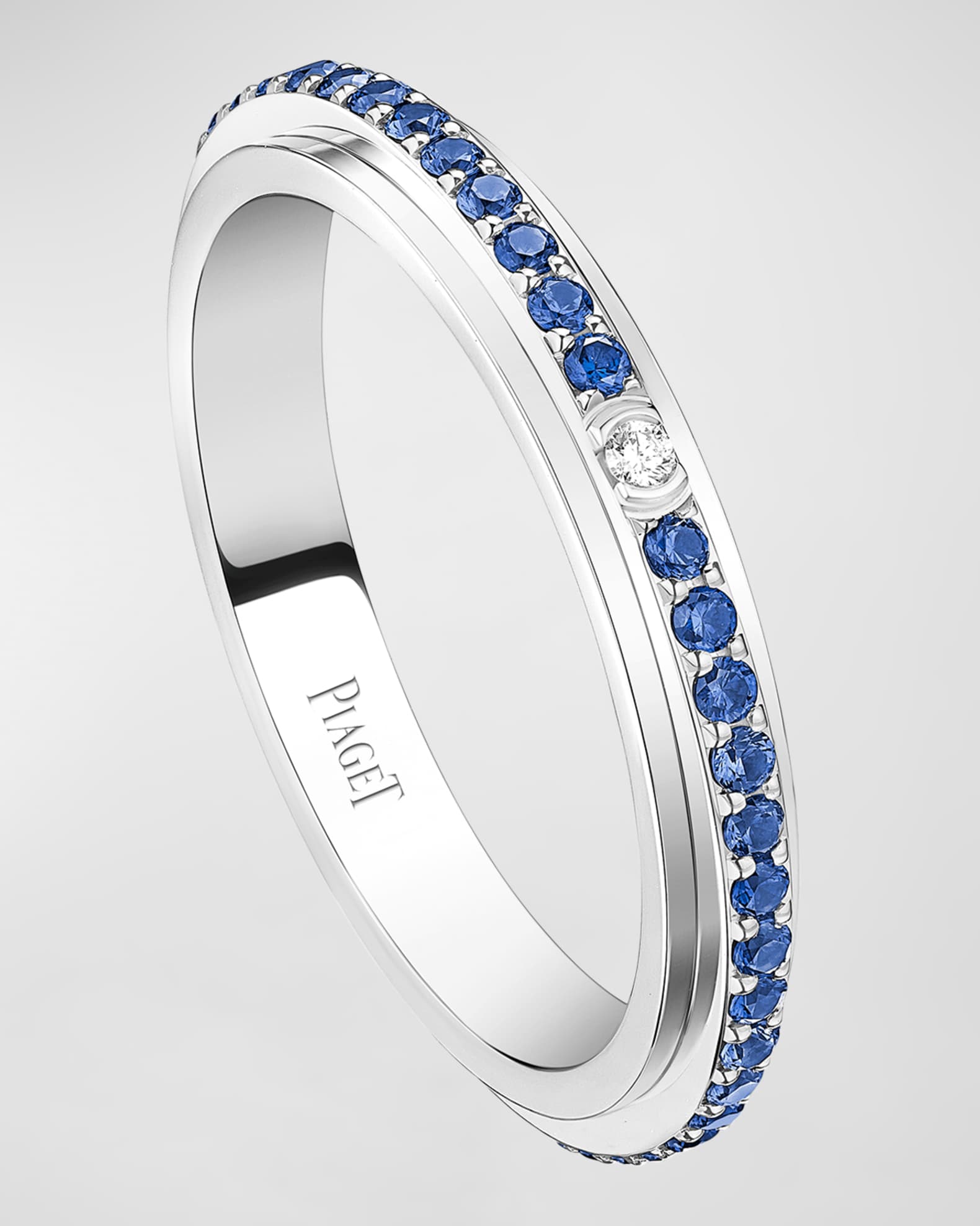 Possession 18K White Gold Sapphire Band Ring 0