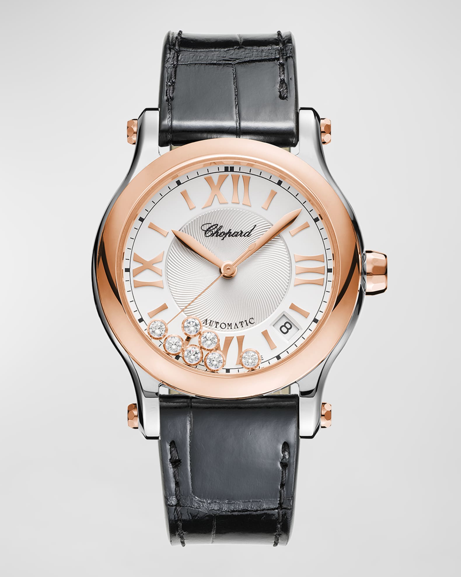 Happy Sport 36mm 18K Rose Gold 7 Diamond Watch