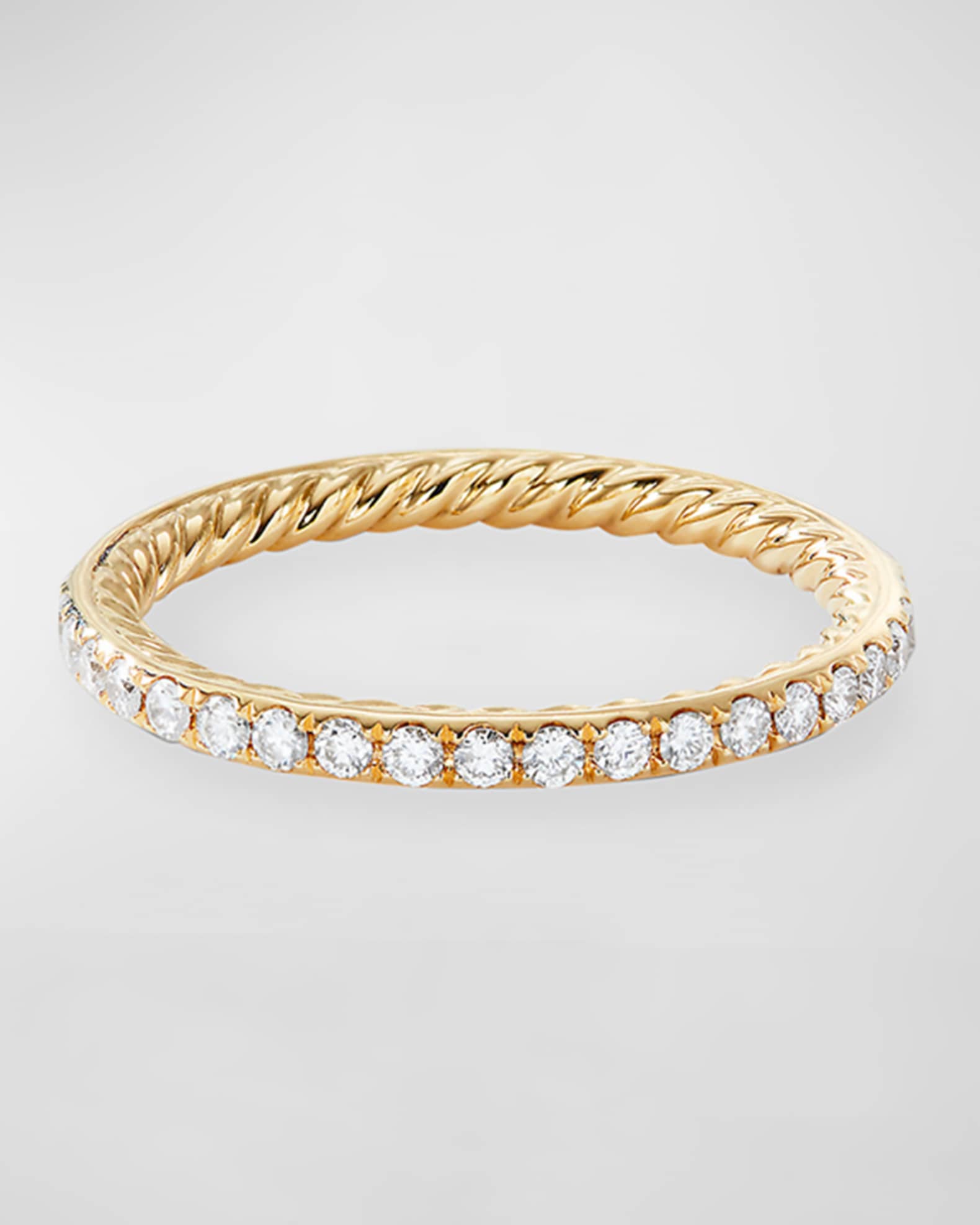 1.85mm DY Eden 18k Diamond Pave Wedding Band 0
