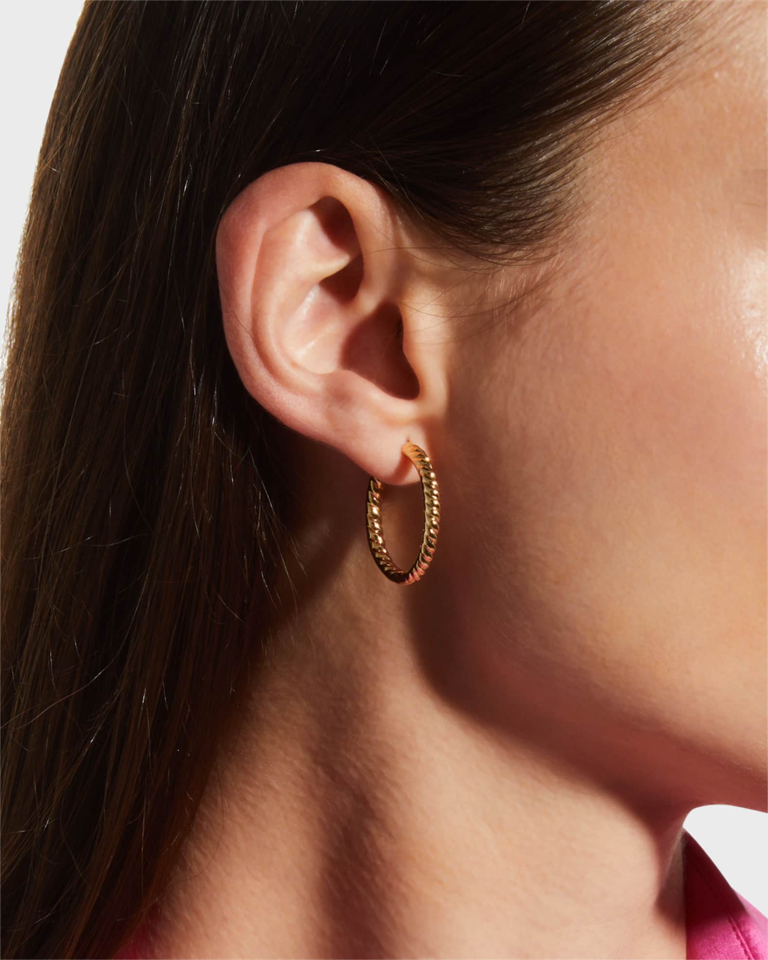 18k Yellow Gold Zoe Braided Hoop Earrings 1