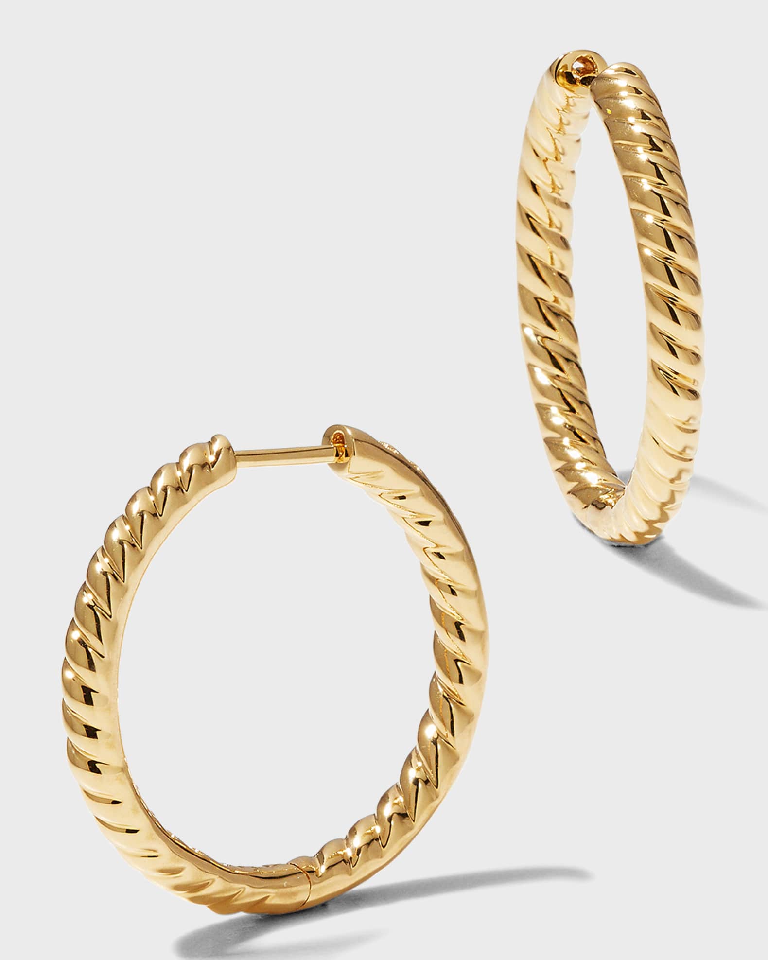 18k Yellow Gold Zoe Braided Hoop Earrings 0