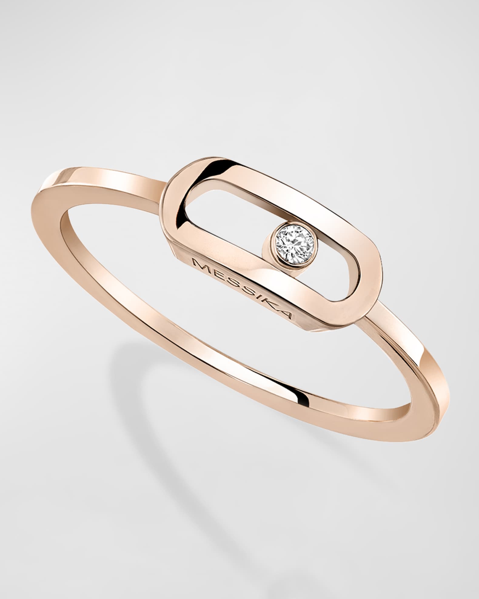 Move Uno 18K Pink Gold 1-Diamond Ring 0