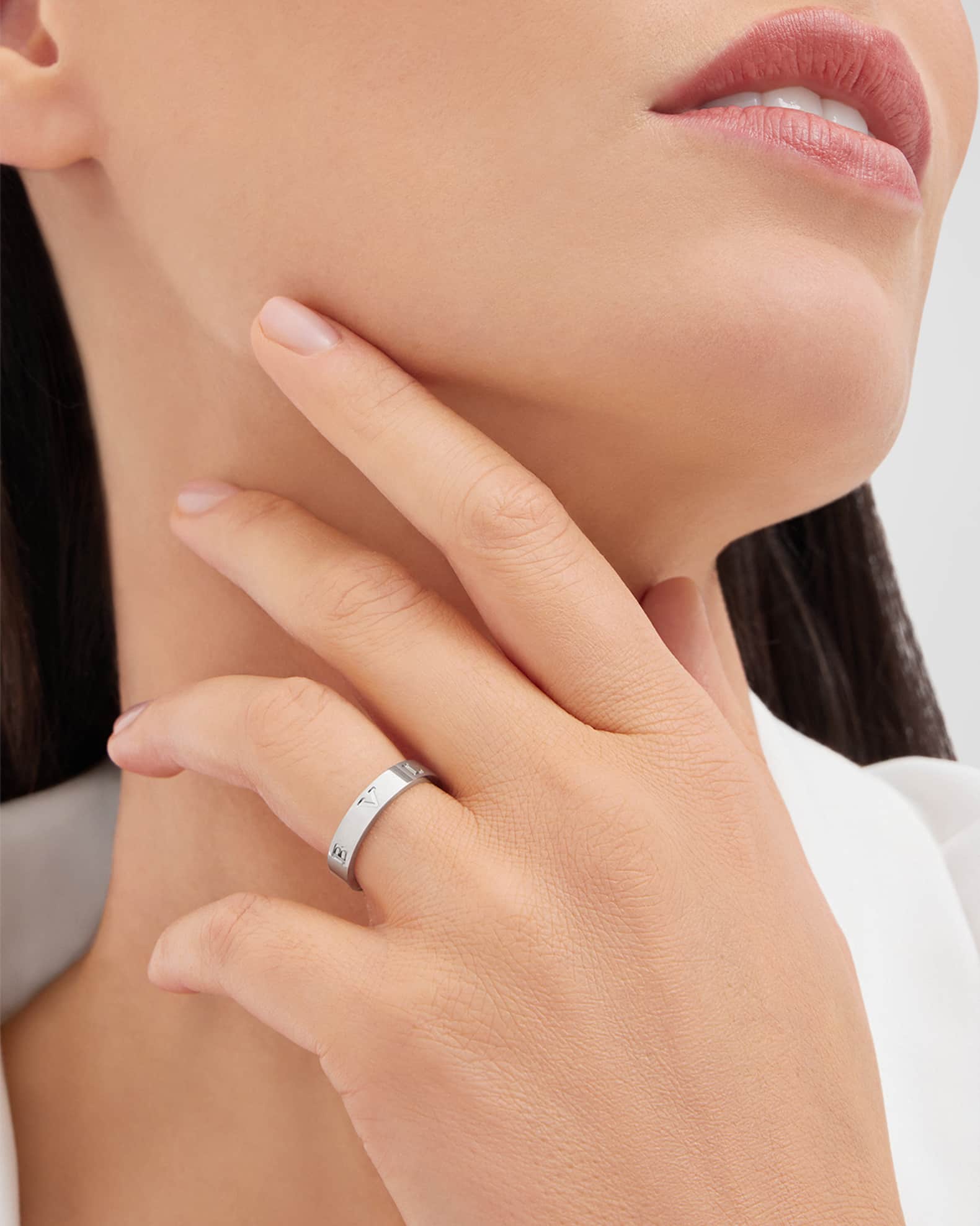 BULGARI Plain Band Ring in 18K White Gold 1