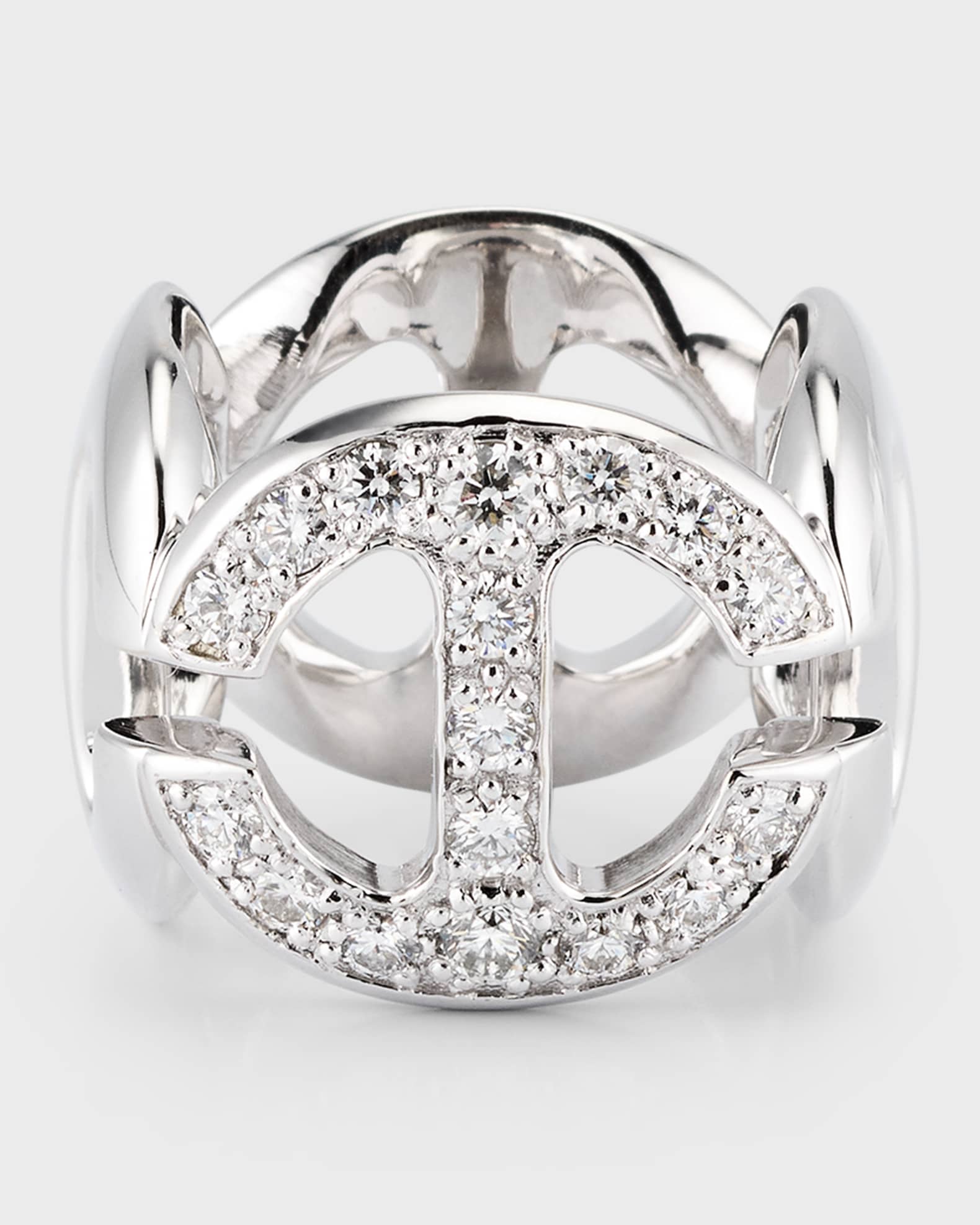 専門店では Hoorsenbuhs Diamonds with Ring Link Square Gold White 18K アクセサリー