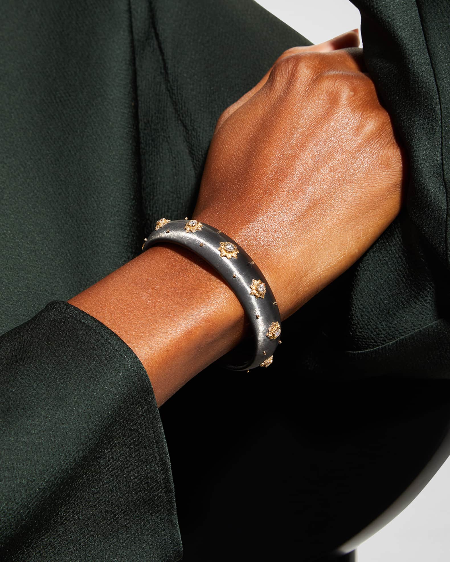 Macri 18K Gold Diamond Cuff Bracelet 1