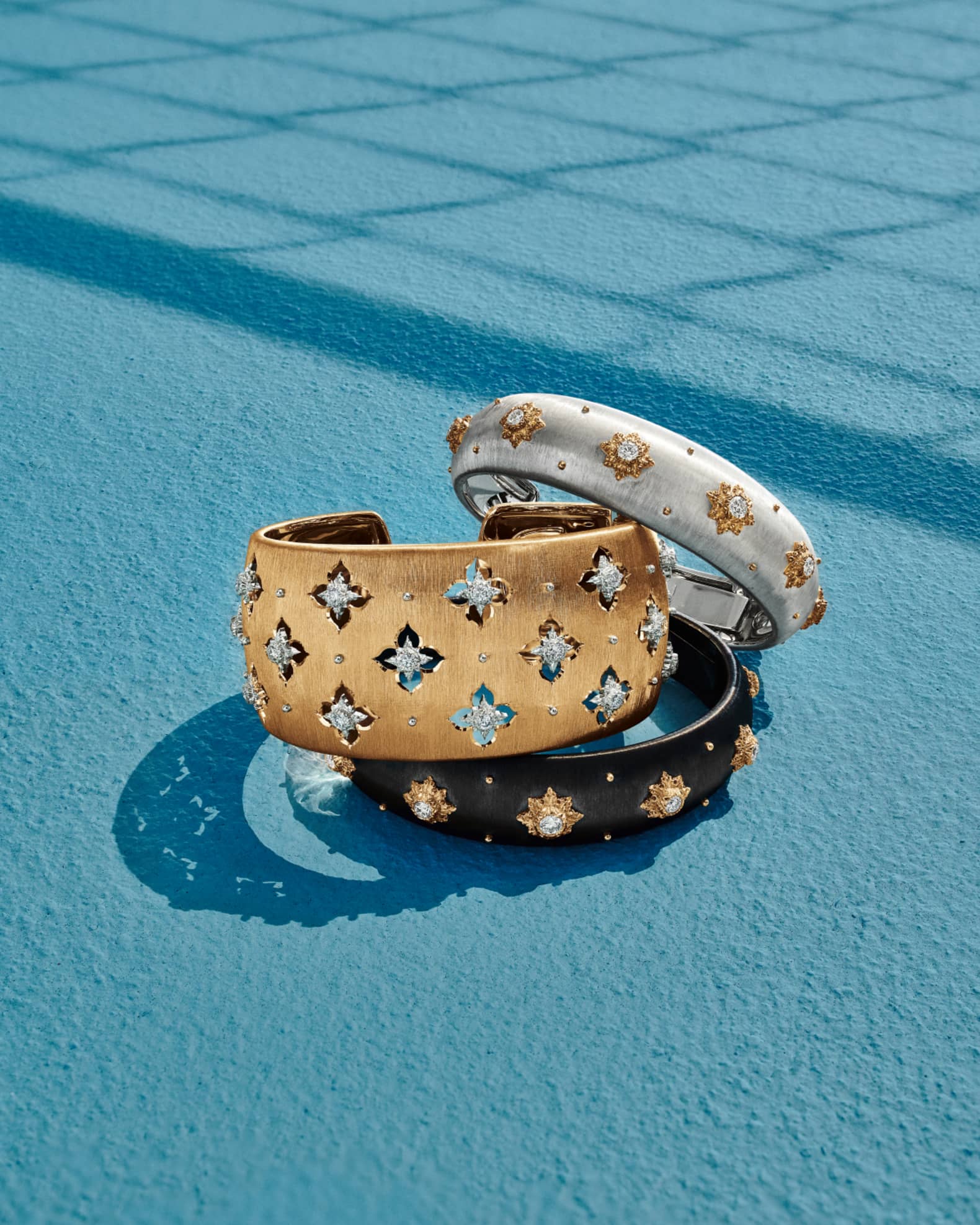 Buccellati Macri 18K Gold Diamond Cuff Bracelet Neiman Marcus