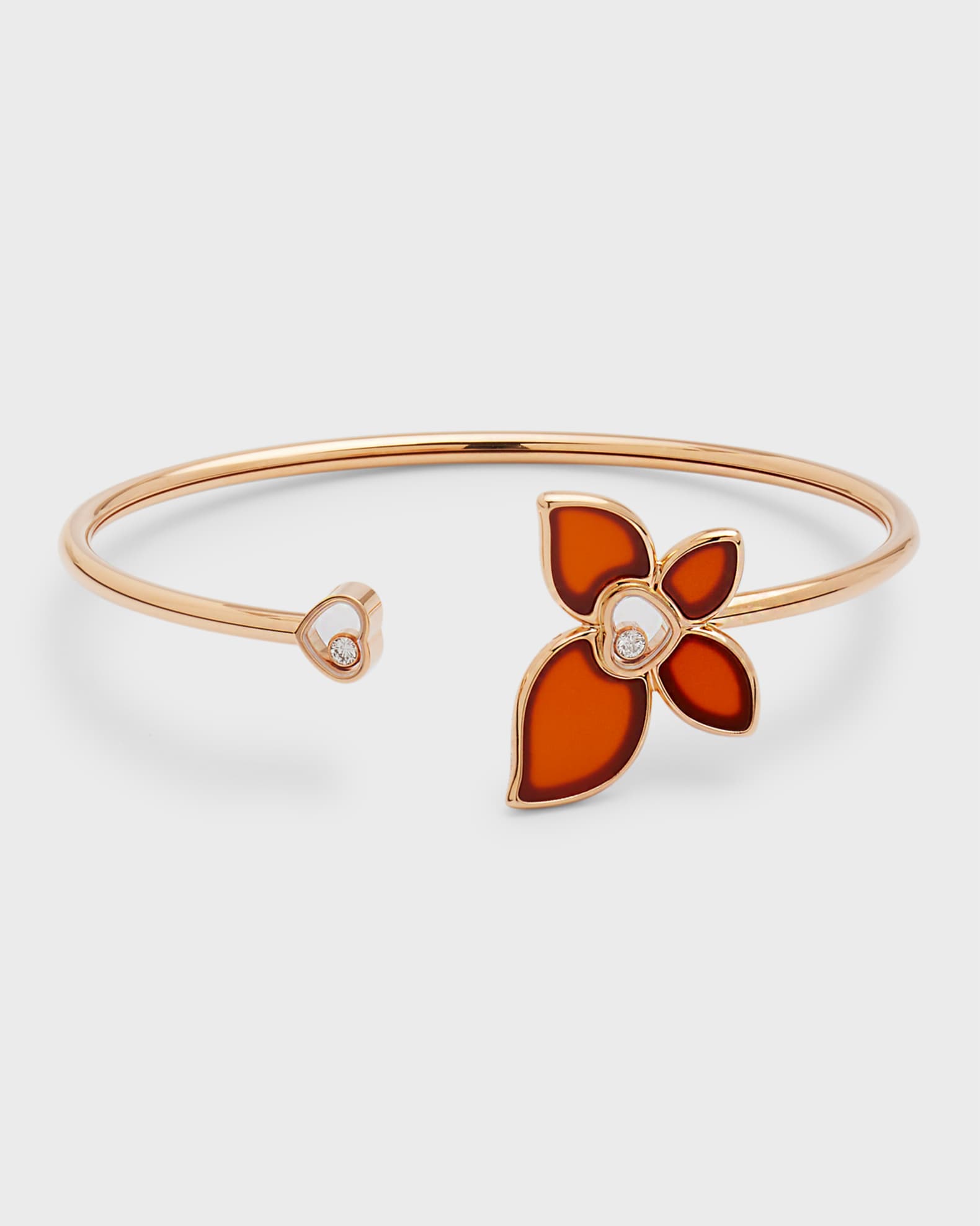 Happy Butterfly 18K Rose Gold Carnelian Bracelet 0