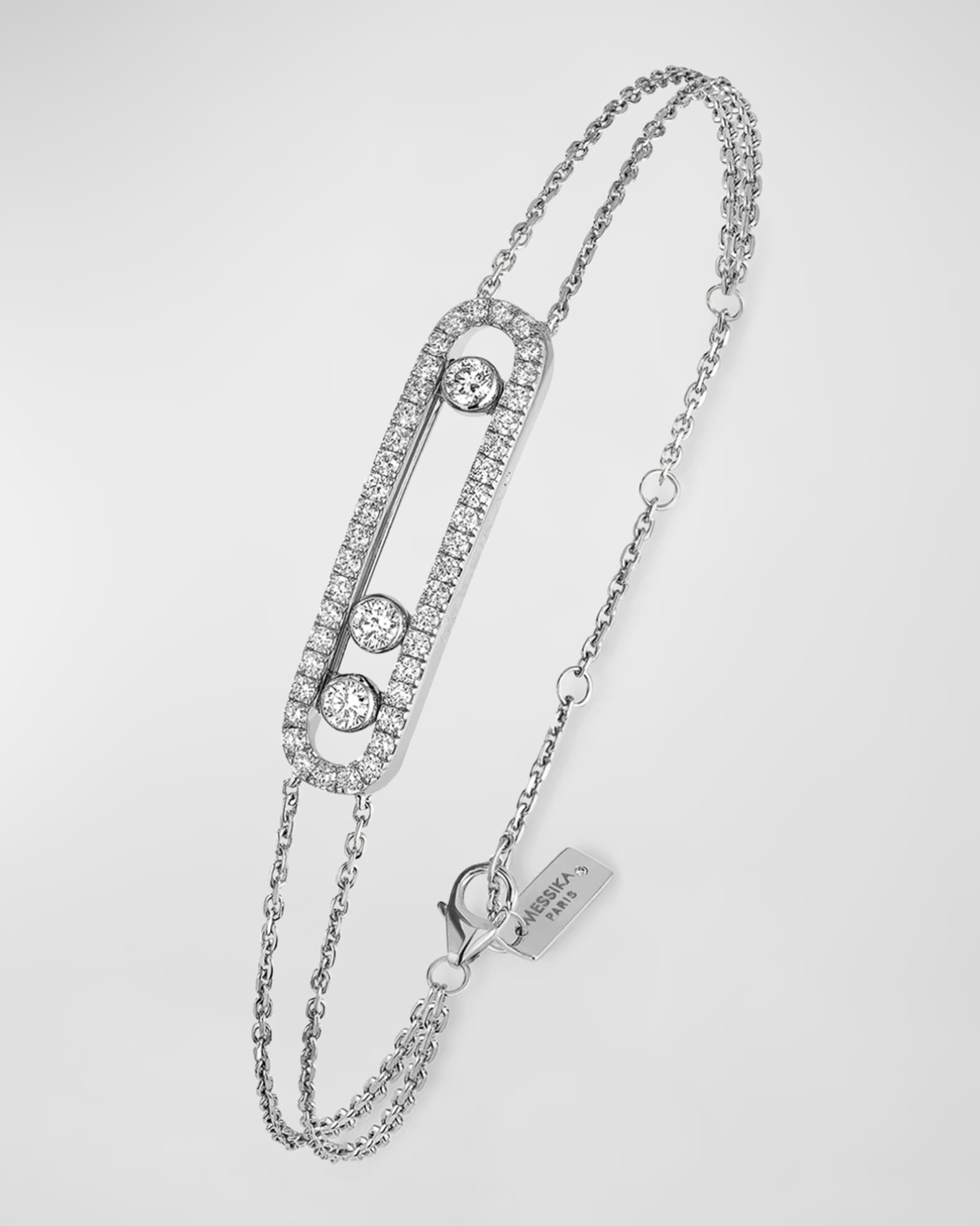 MOVE DIAMOND PAVE BRACELET, WHITE GOLD 0