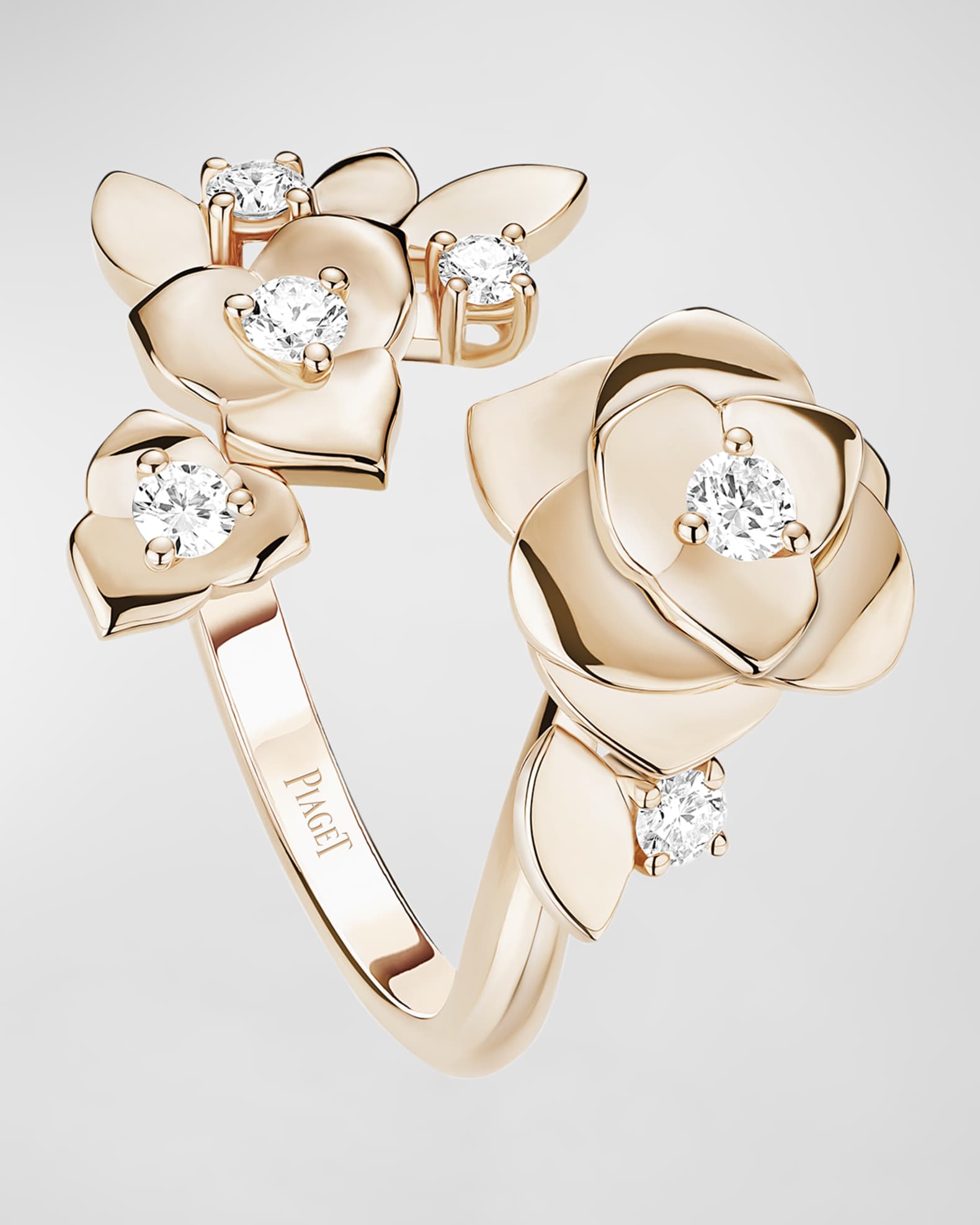 PIAGET Rose 18k Rose Gold Diamond Ring Neiman Marcus