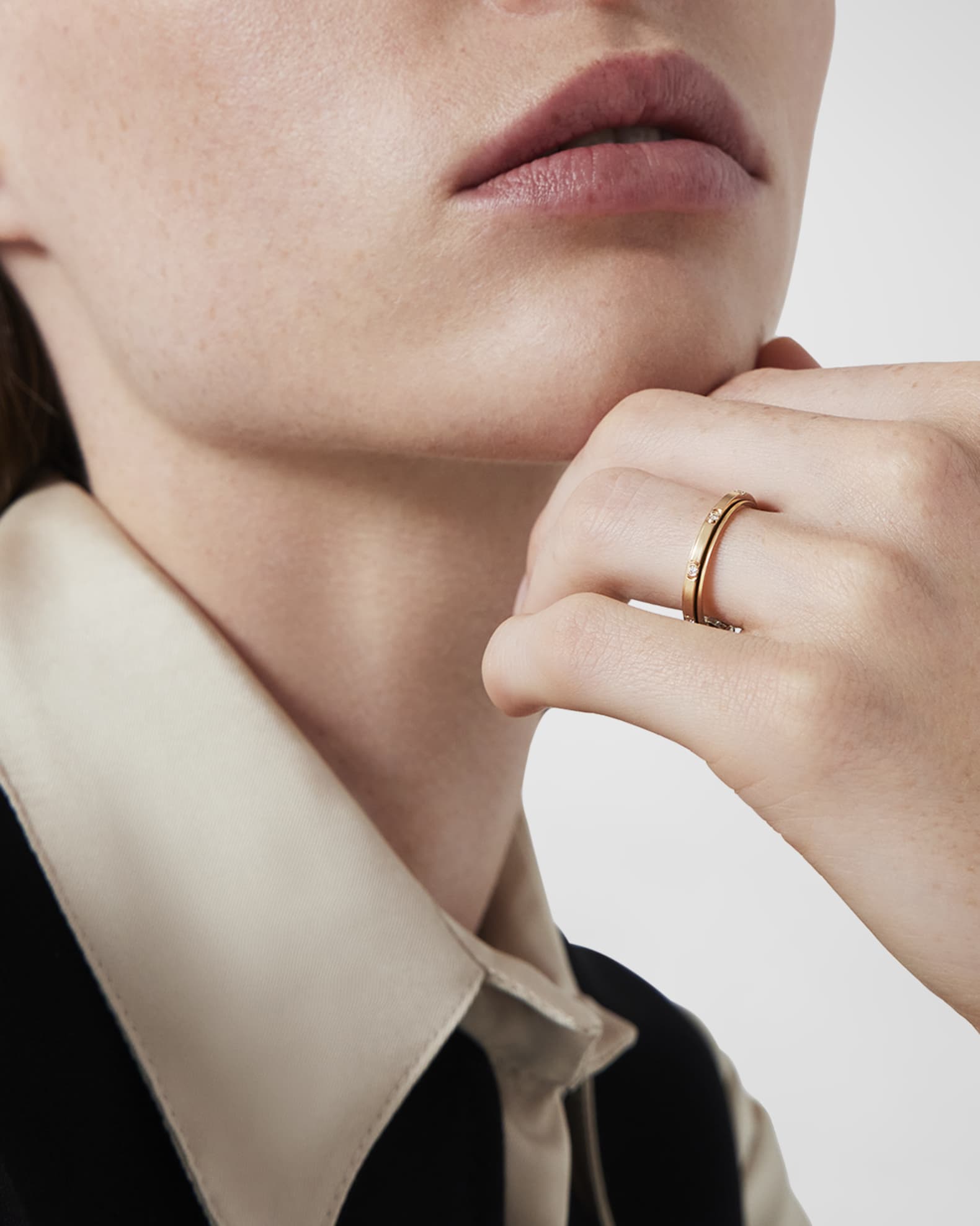 PIAGET Possession 18K Rose Gold 8-Diamond Ring, EU 51 / US 5.75