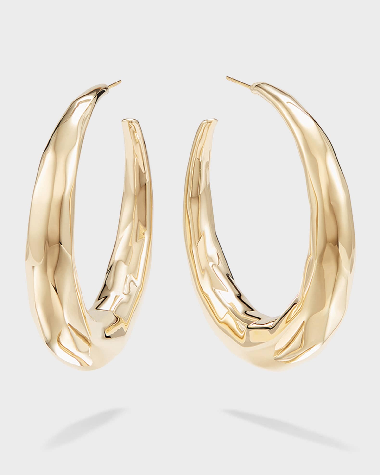 LANA 14K Uptown Textured Hoop Earrings, 55mm