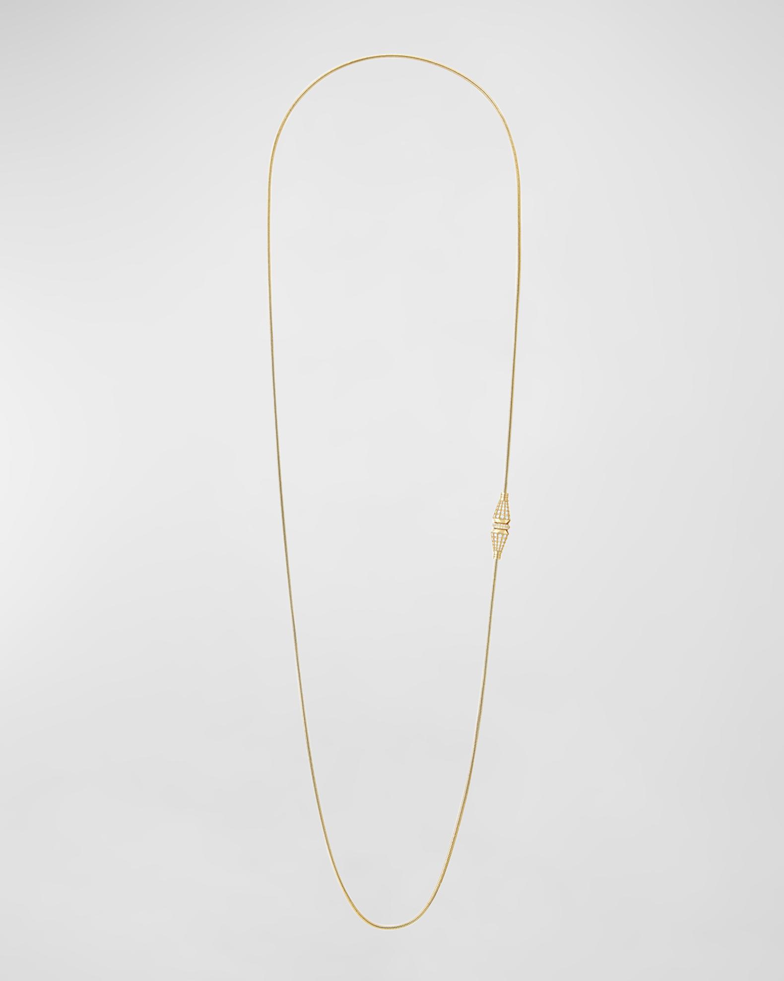 Boucheron Jack de Boucheron 18K Yellow Gold Full Diamond Necklace