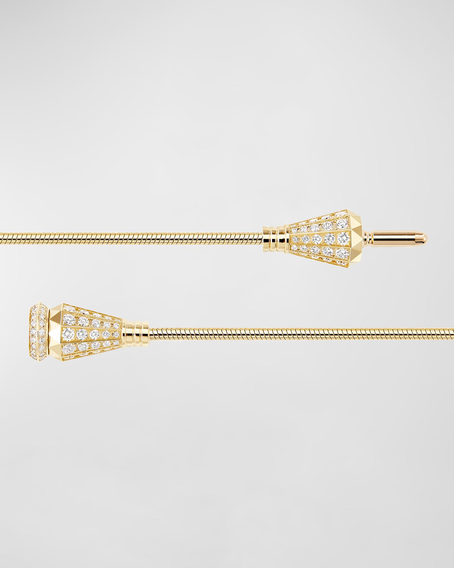 Boucheron Jack de Boucheron 18K Yellow Gold Full Diamond Necklace