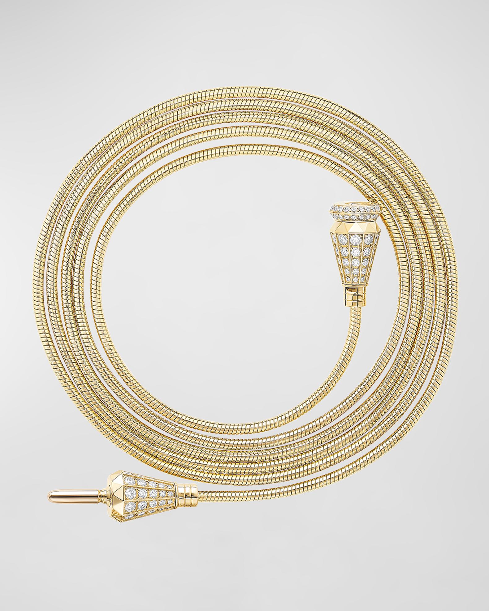 Boucheron Jack de Boucheron 18K Yellow Gold Full Diamond Necklace