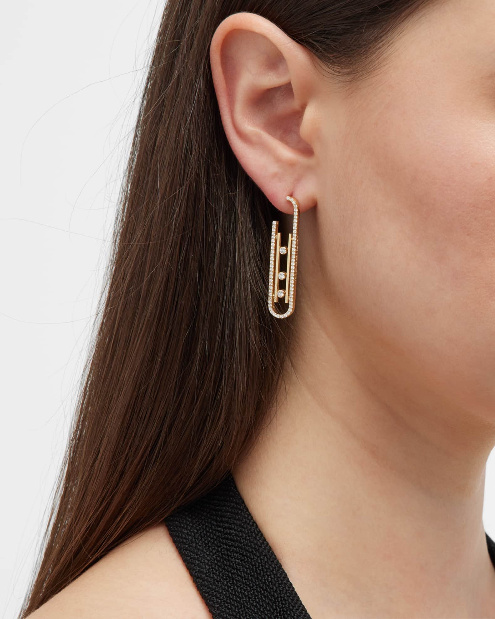 MOVE 10TH 18K YELLOW GOLD DIAMOND EARRINGS 1