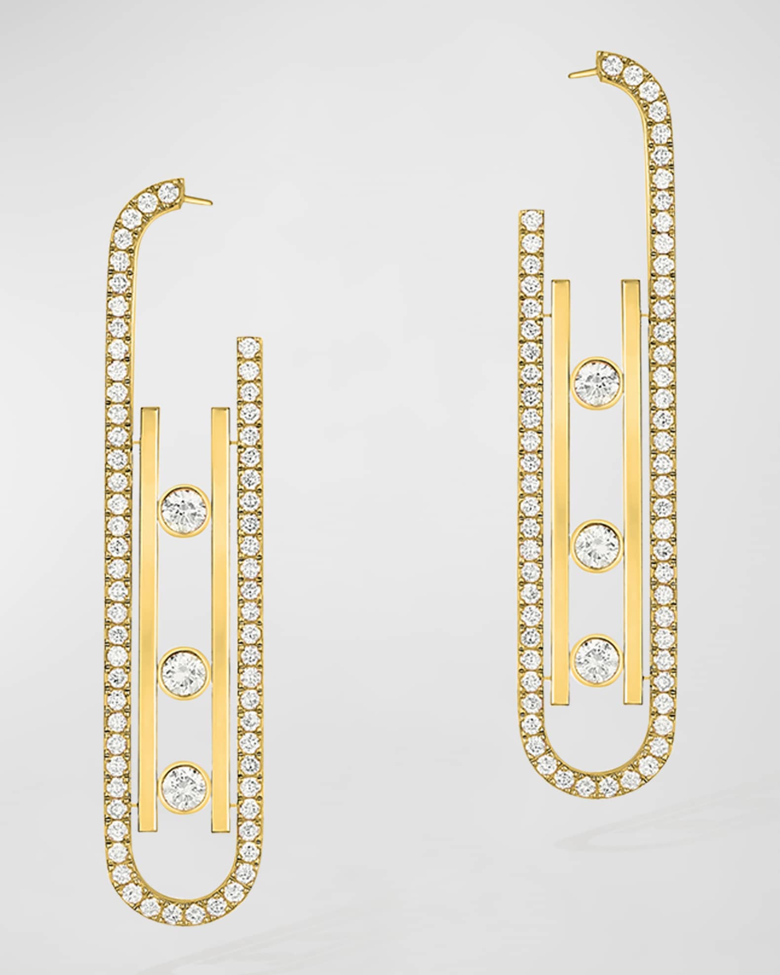 MOVE 10TH 18K YELLOW GOLD DIAMOND EARRINGS 0