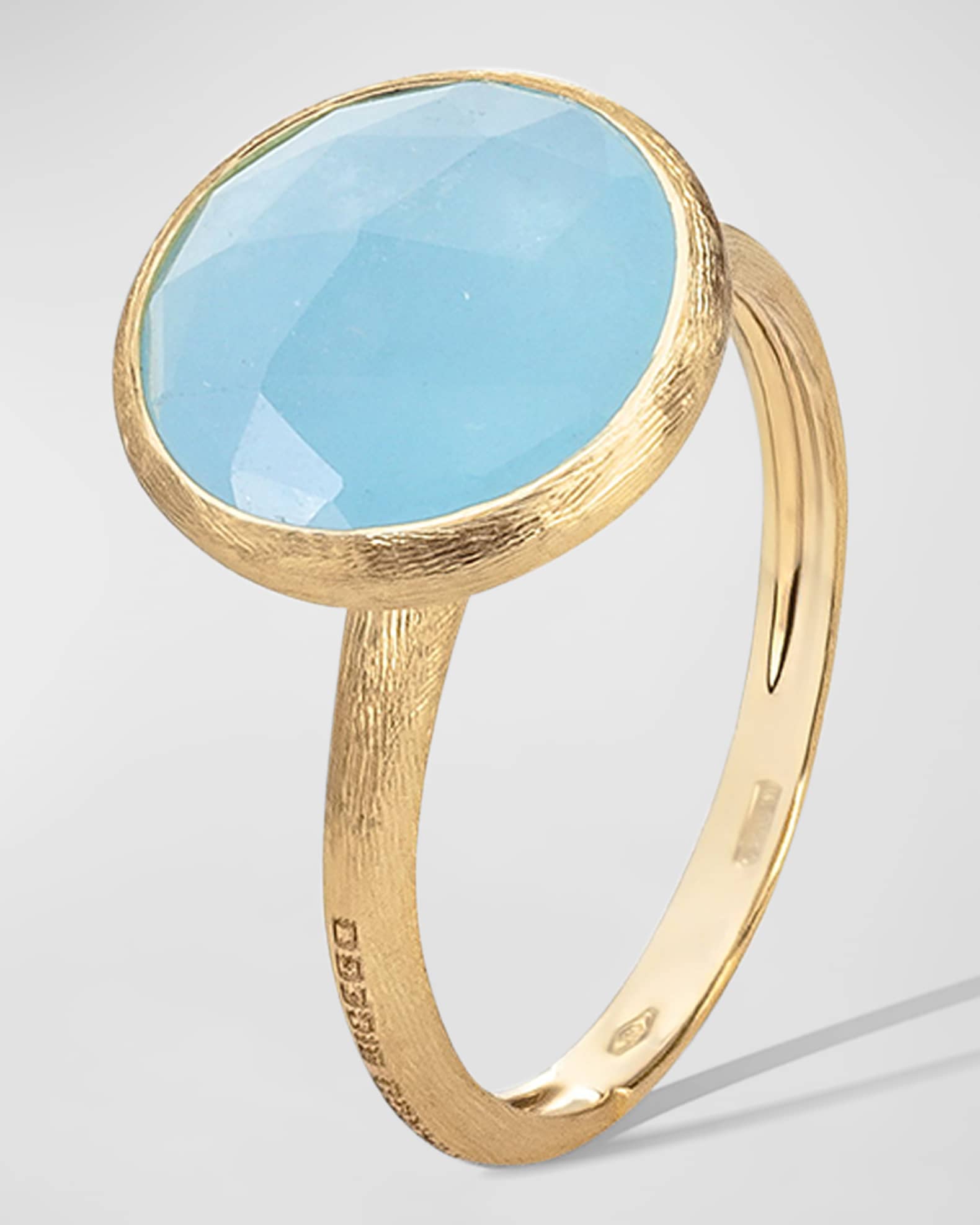 Jaipur 18K Yellow Gold Ring with Aquamarine 0