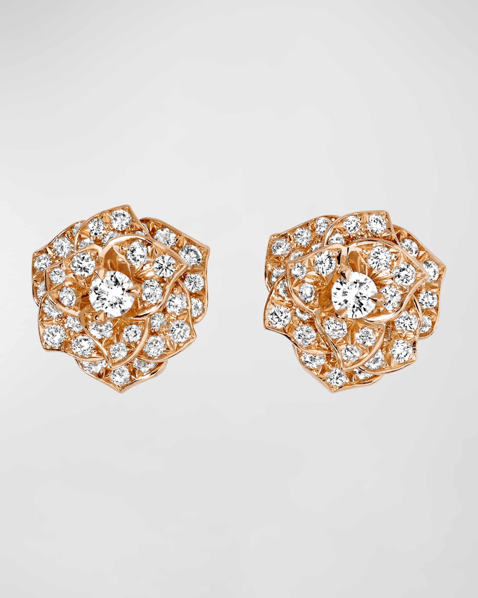 Rose 18K Rose Gold Diamond Earrings 0