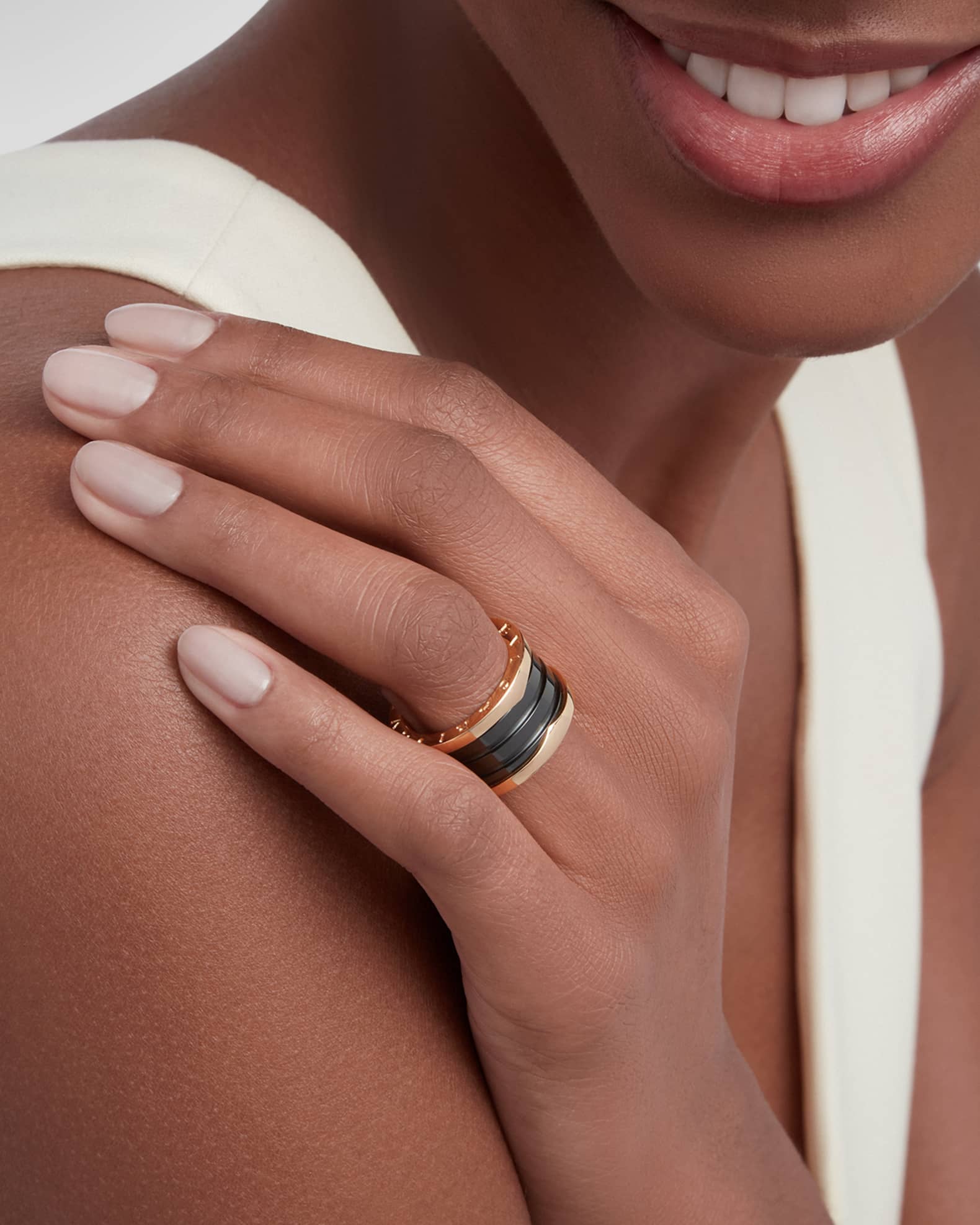 Bvlgari black gold ring shop