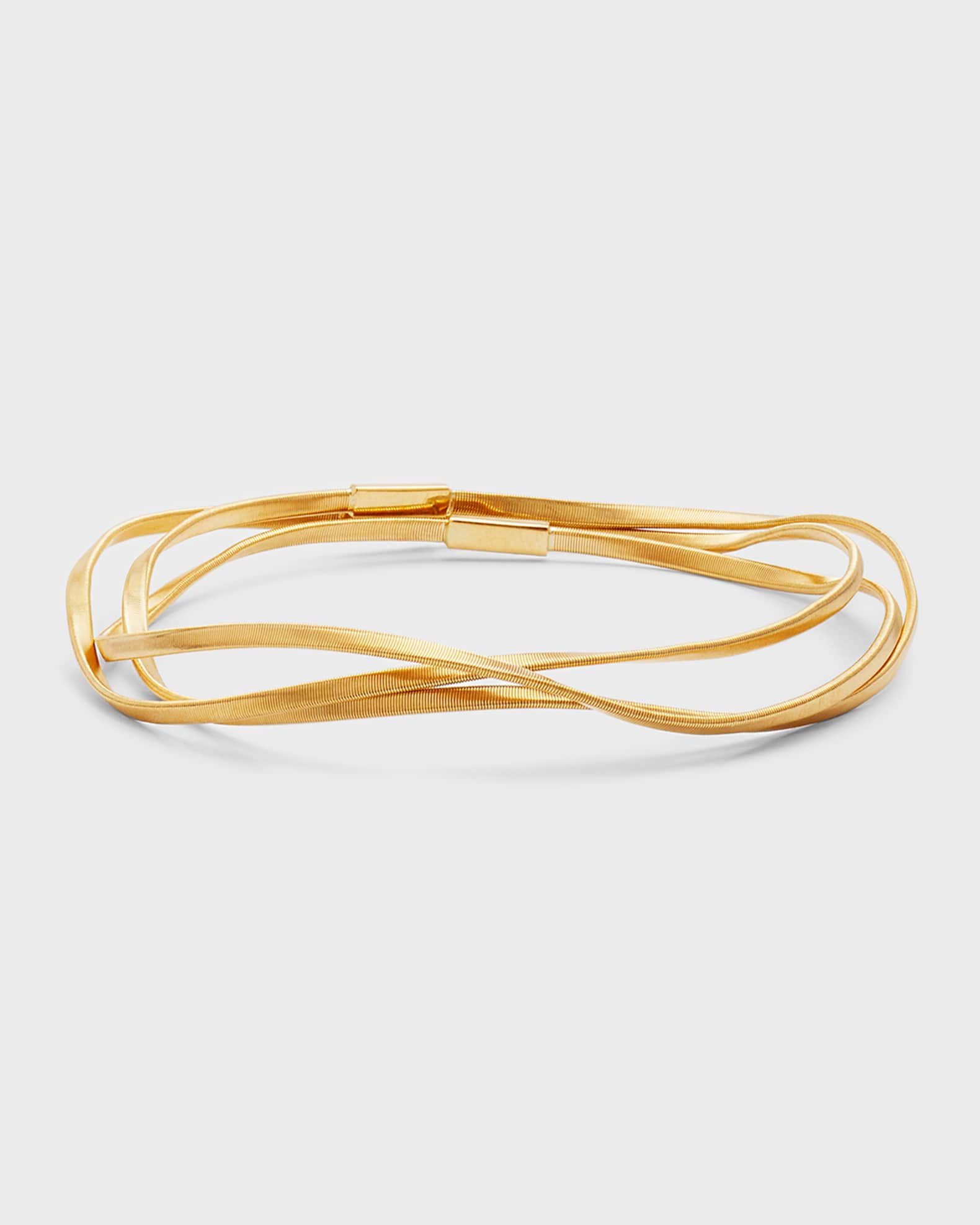 Marrakech 18K Three Strand Coiled Rigid Bangle 0