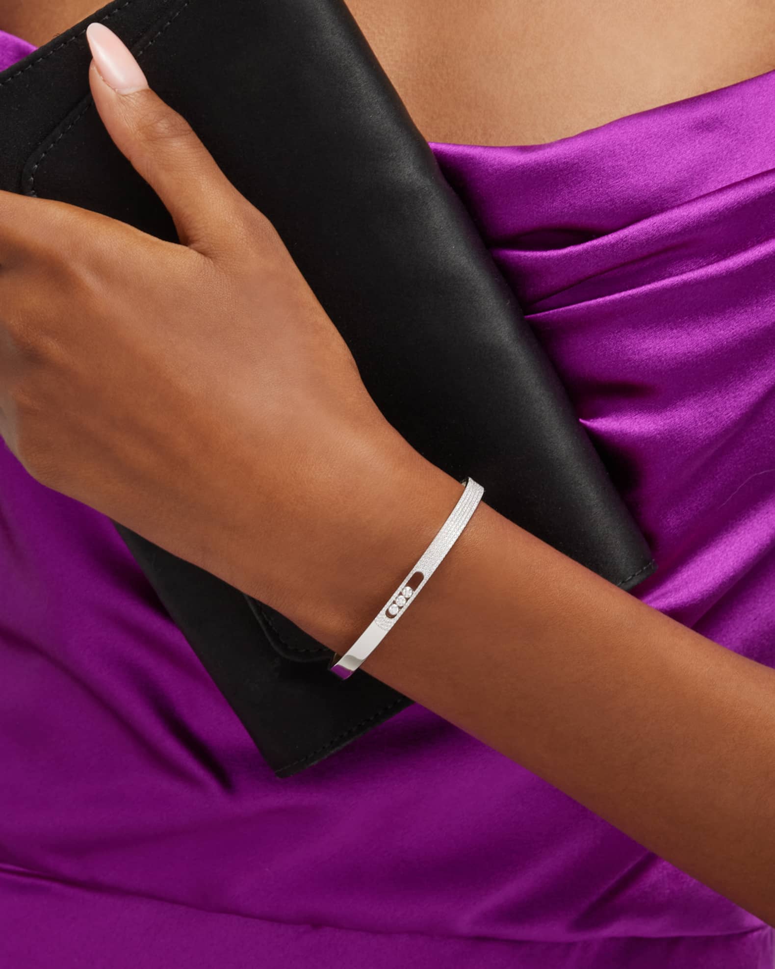 MOVE NOA 18K WHITE GOLD DIAMOND BANGLE 1