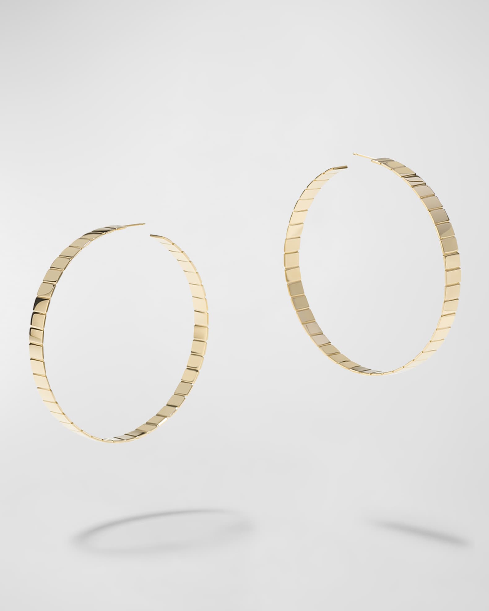 LANA 14k Gold Tag Hoop Earrings