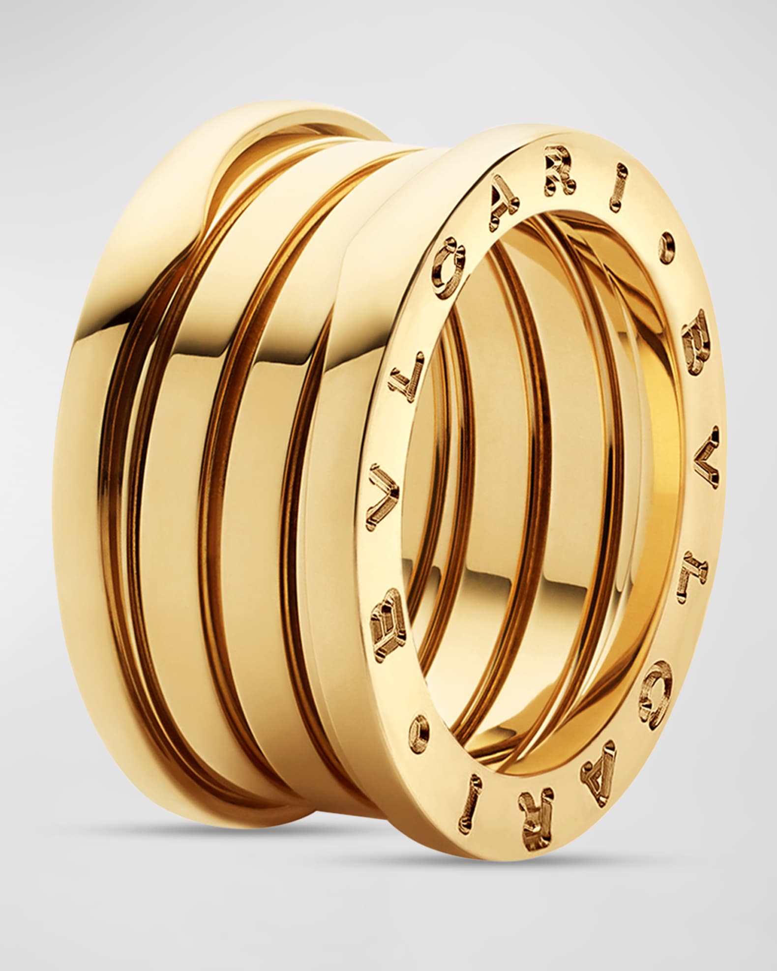 BVLGARI B.Zero1 18K Yellow Gold 4-Band Ring, EU 62 / US 10 | Neiman Marcus