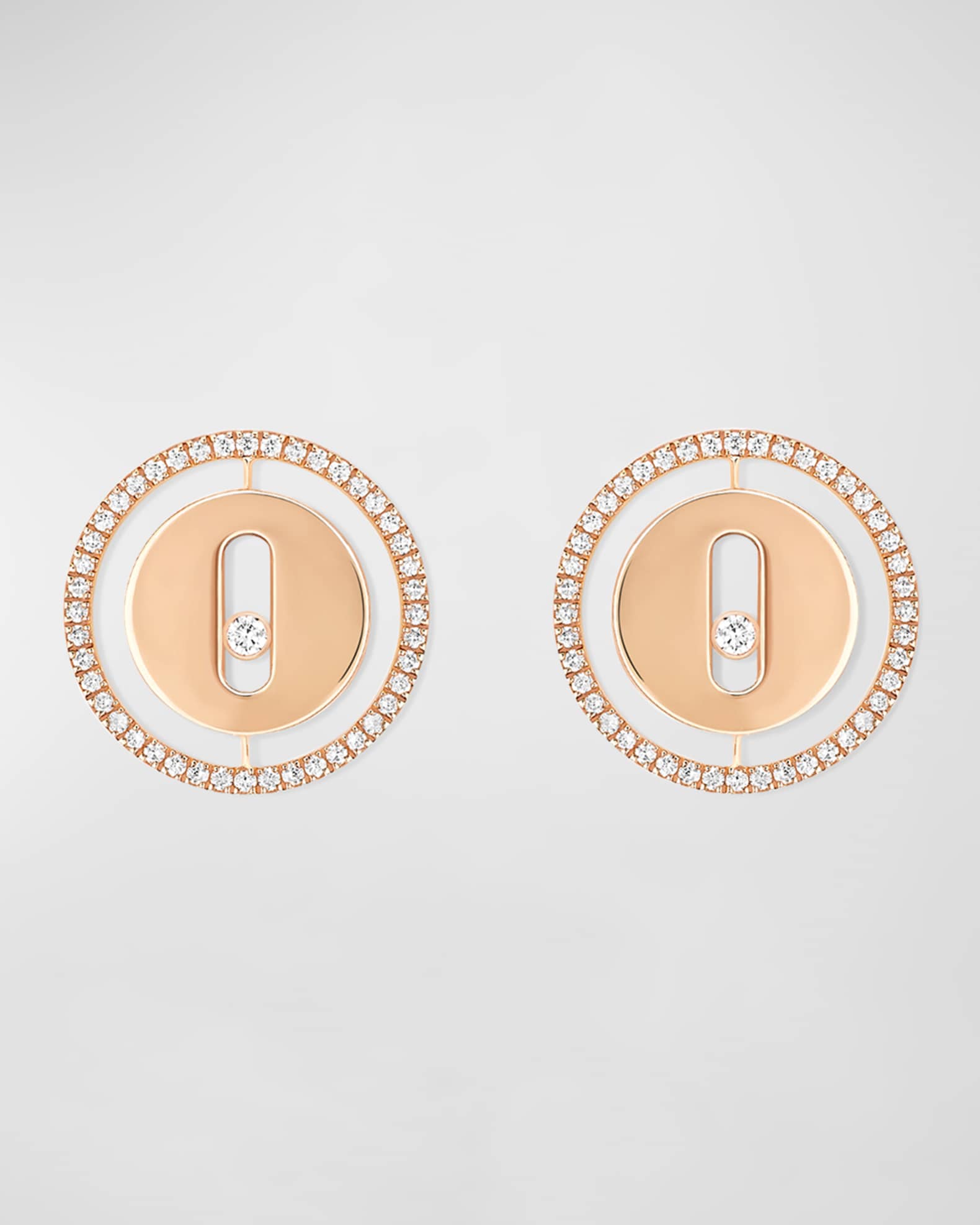 LUCKY MOVE 18K ROSE GOLD DIAMOND STUD EARRINGS 0