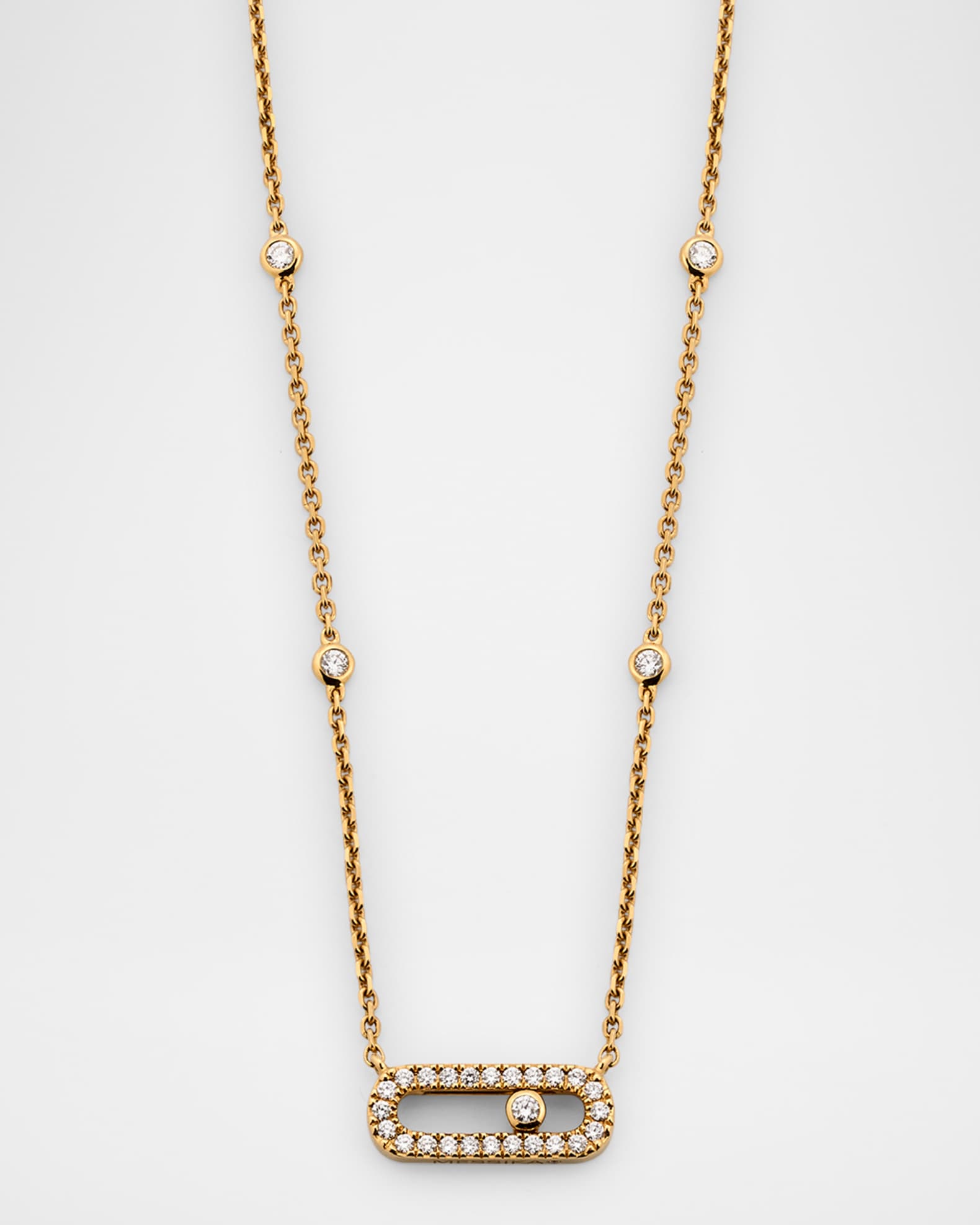 MOVE UNO PAVE DIAMOND NECKLACE 0