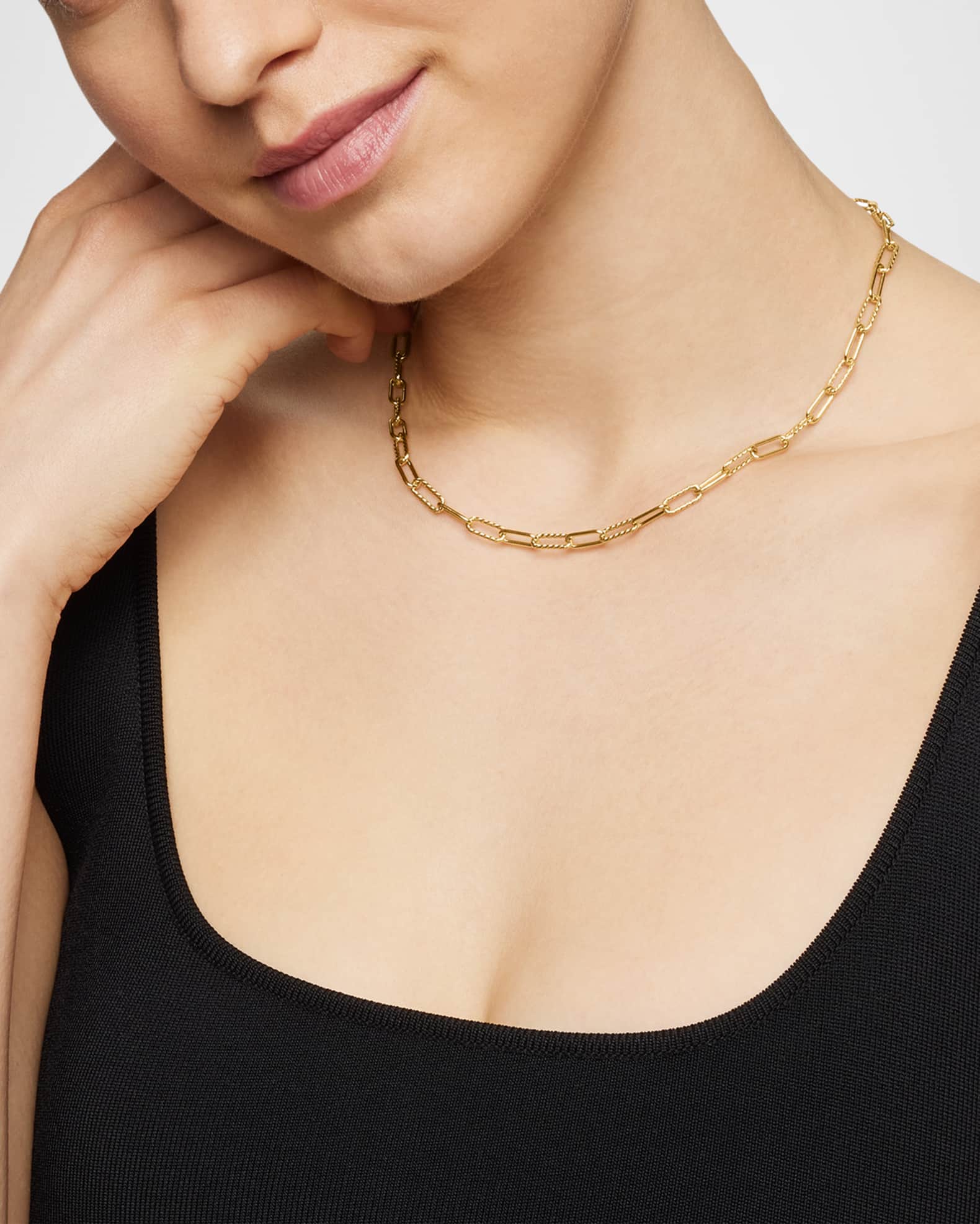 DY Madison Toggle Chain Necklace in 18K Gold, 4mm, 20"L 1