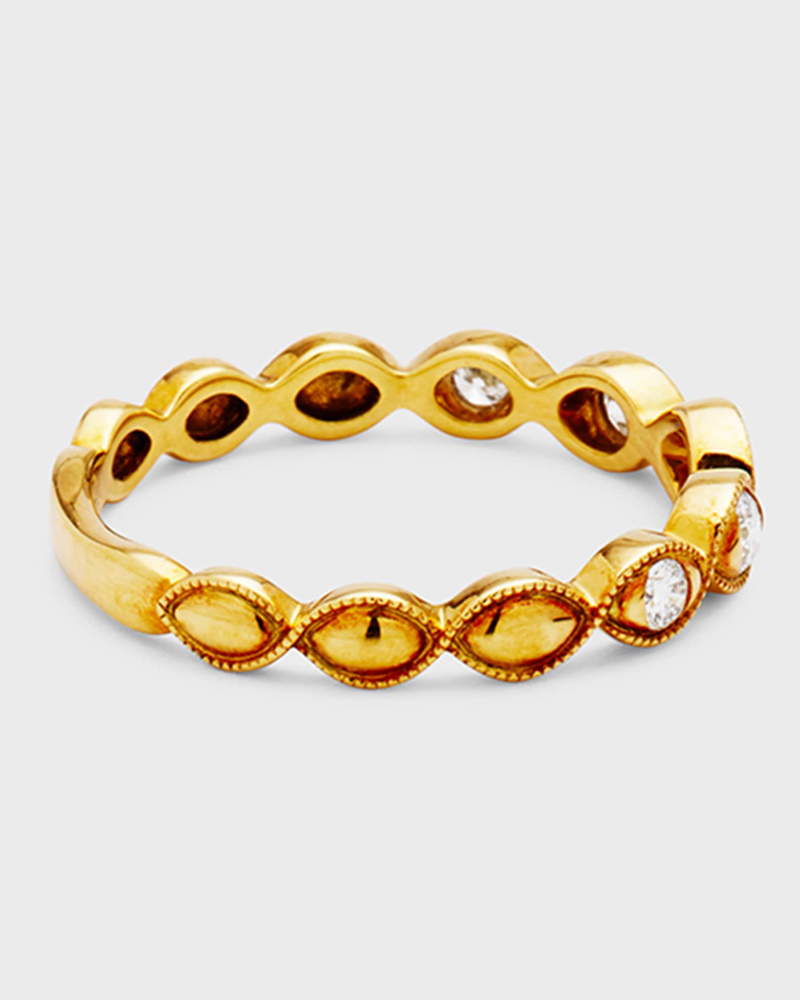 Memoire Stackables 18k Rose Gold Diamond Marquise Ring, Size 6.5, 0 ...