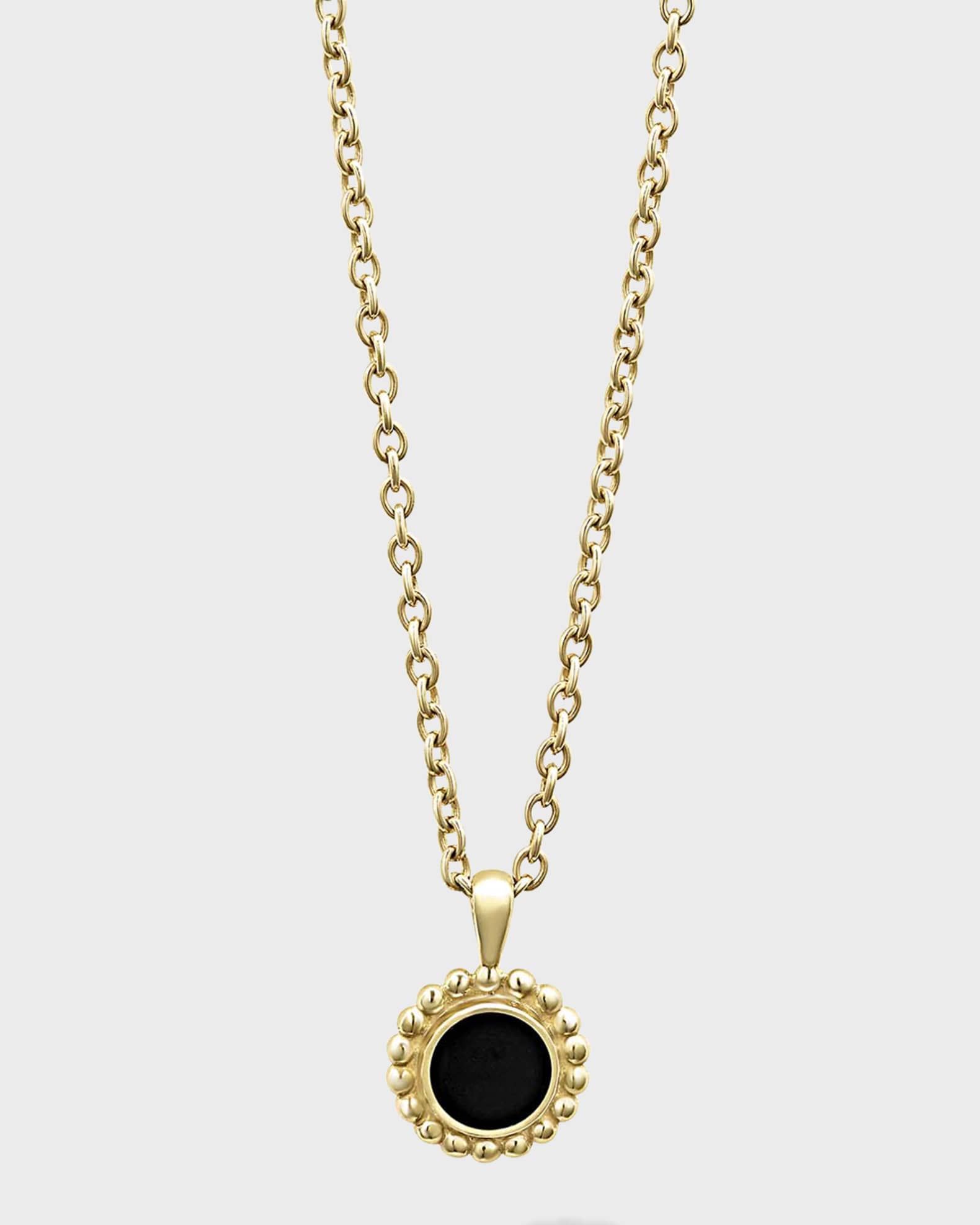 LAGOS 18k Covet Onyx 7mm Round Pendant