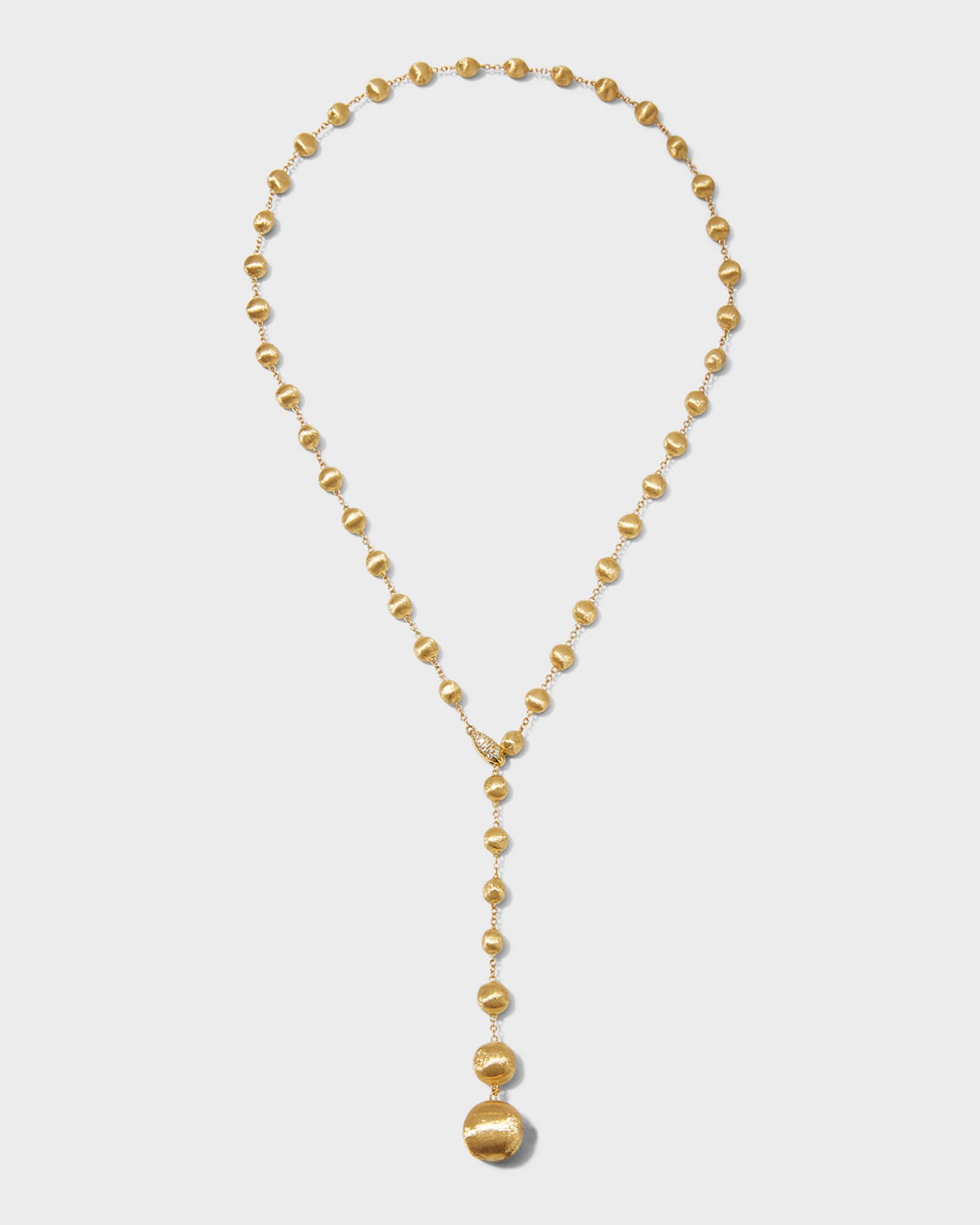 Africa 18k Diamond Lariat Necklace 0