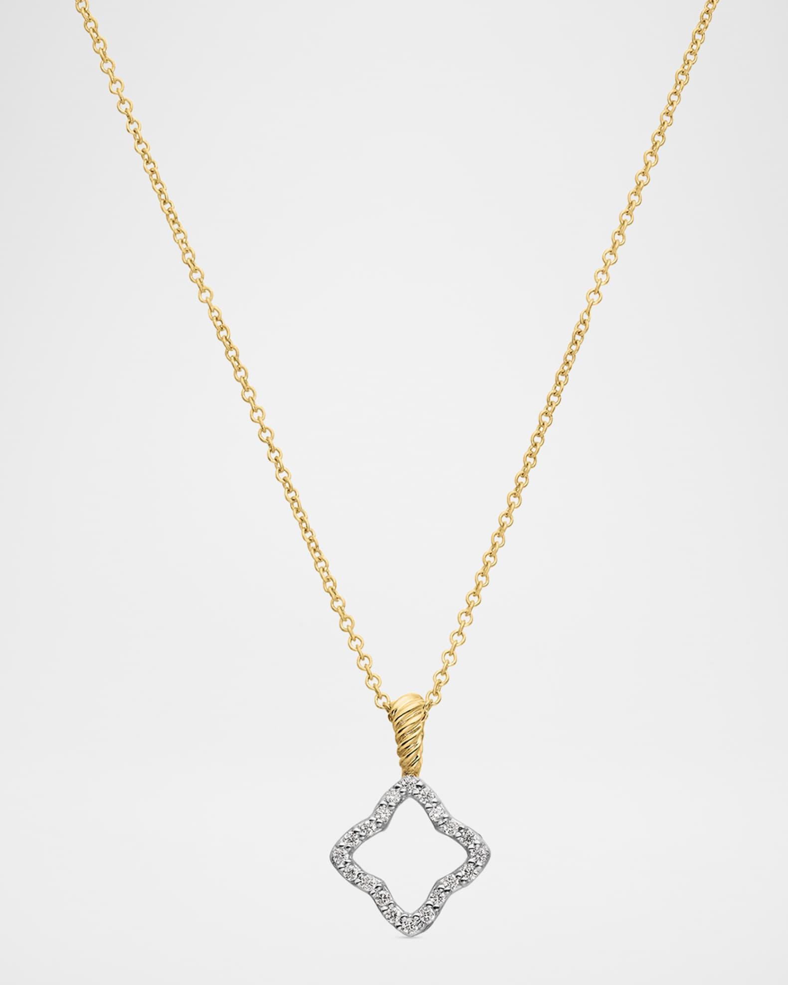 Cable Collectibles 18k Gold Quatrefoil Necklace 0