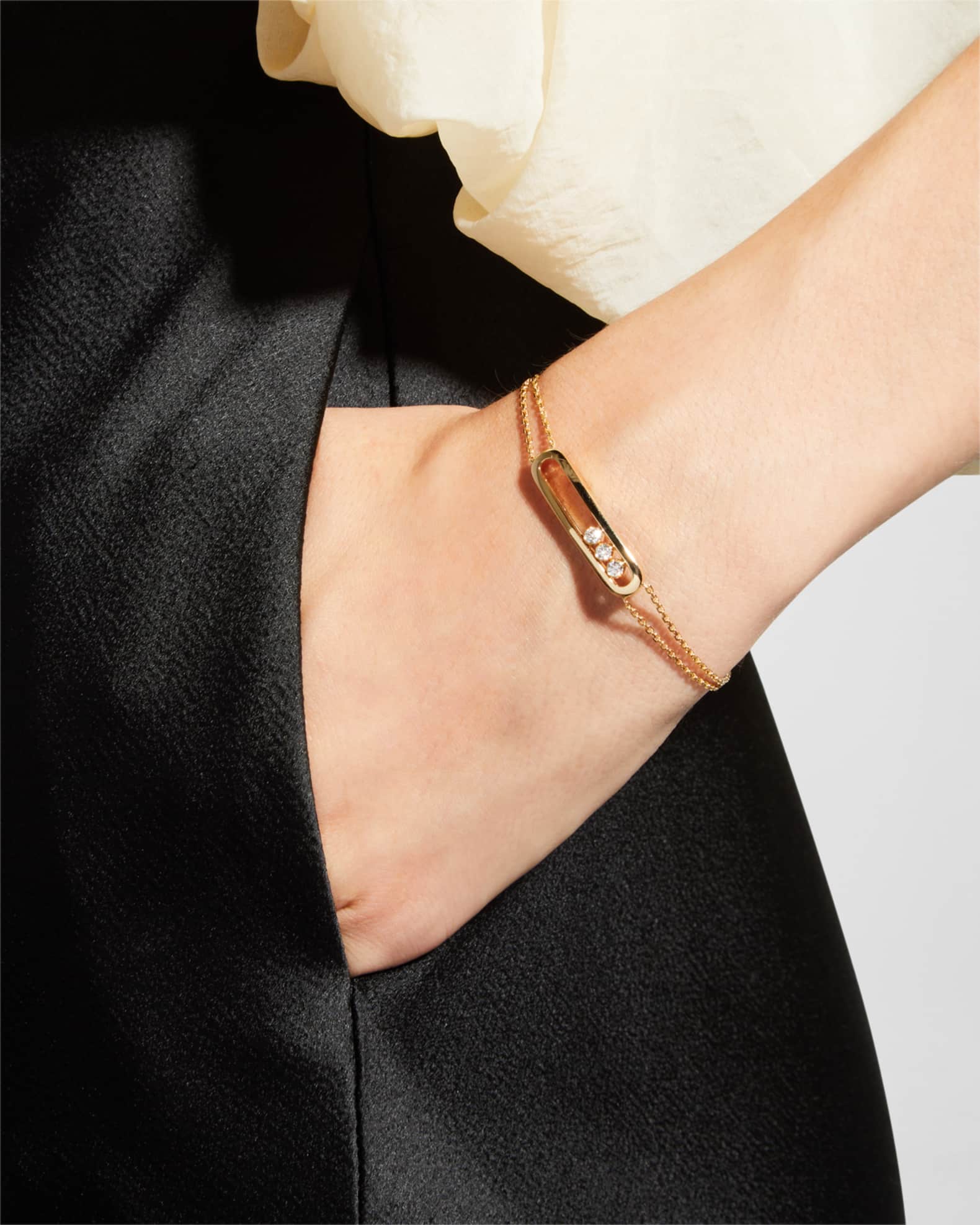 MOVE CLASSIC 18K YELLOW GOLD 3-DIAMOND BRACELET 1