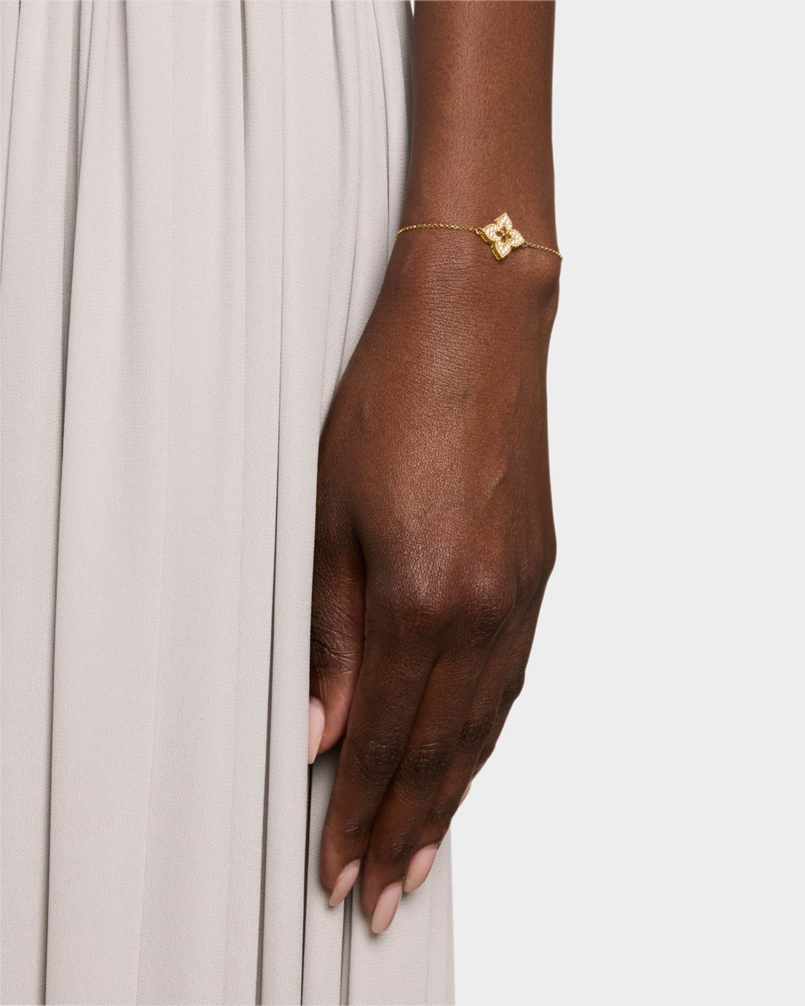 18K Yellow Gold Diamond Venetian Princess Bracelet 1