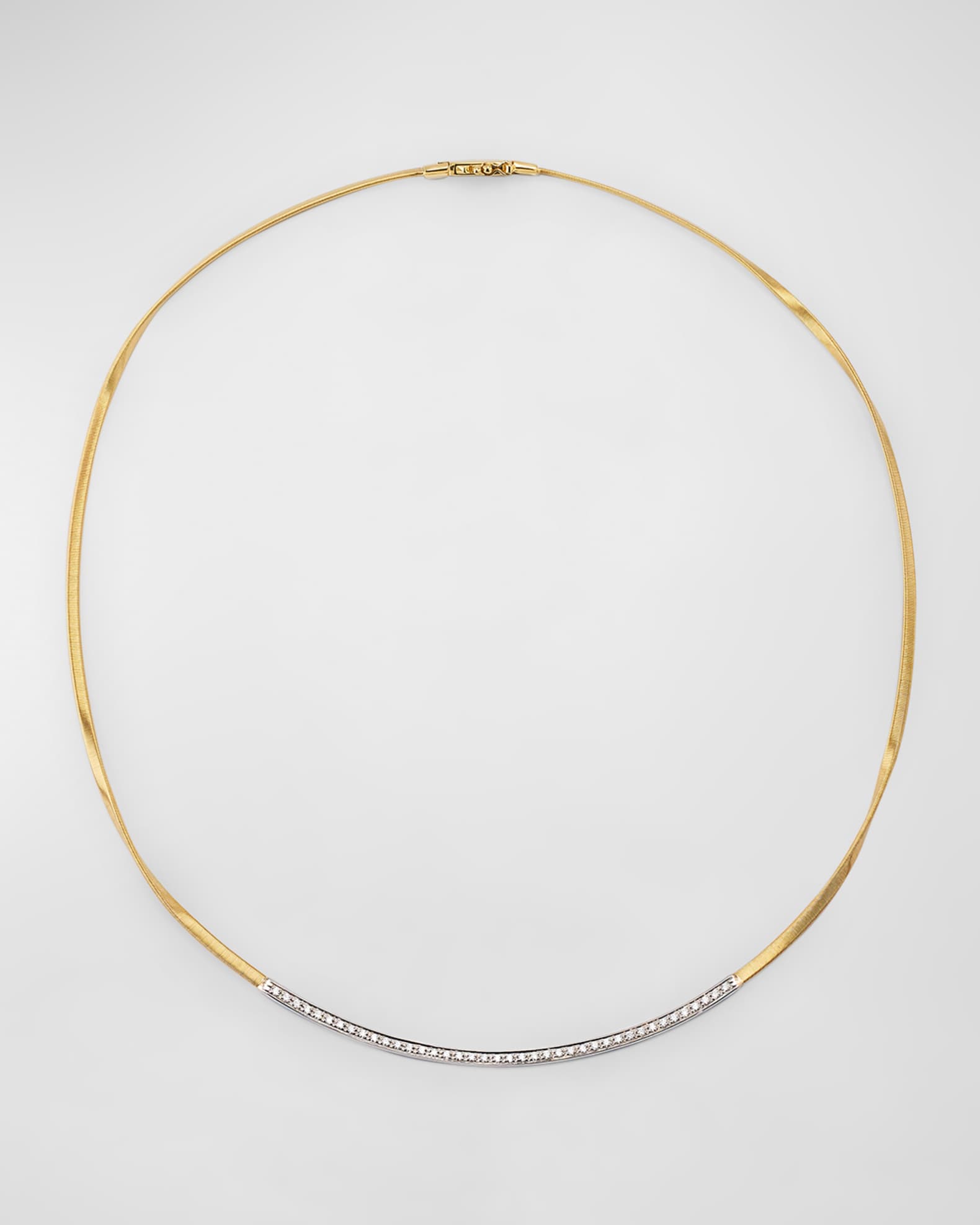 18K Yellow Gold Marrakech Coil Necklace with Diamonds 0